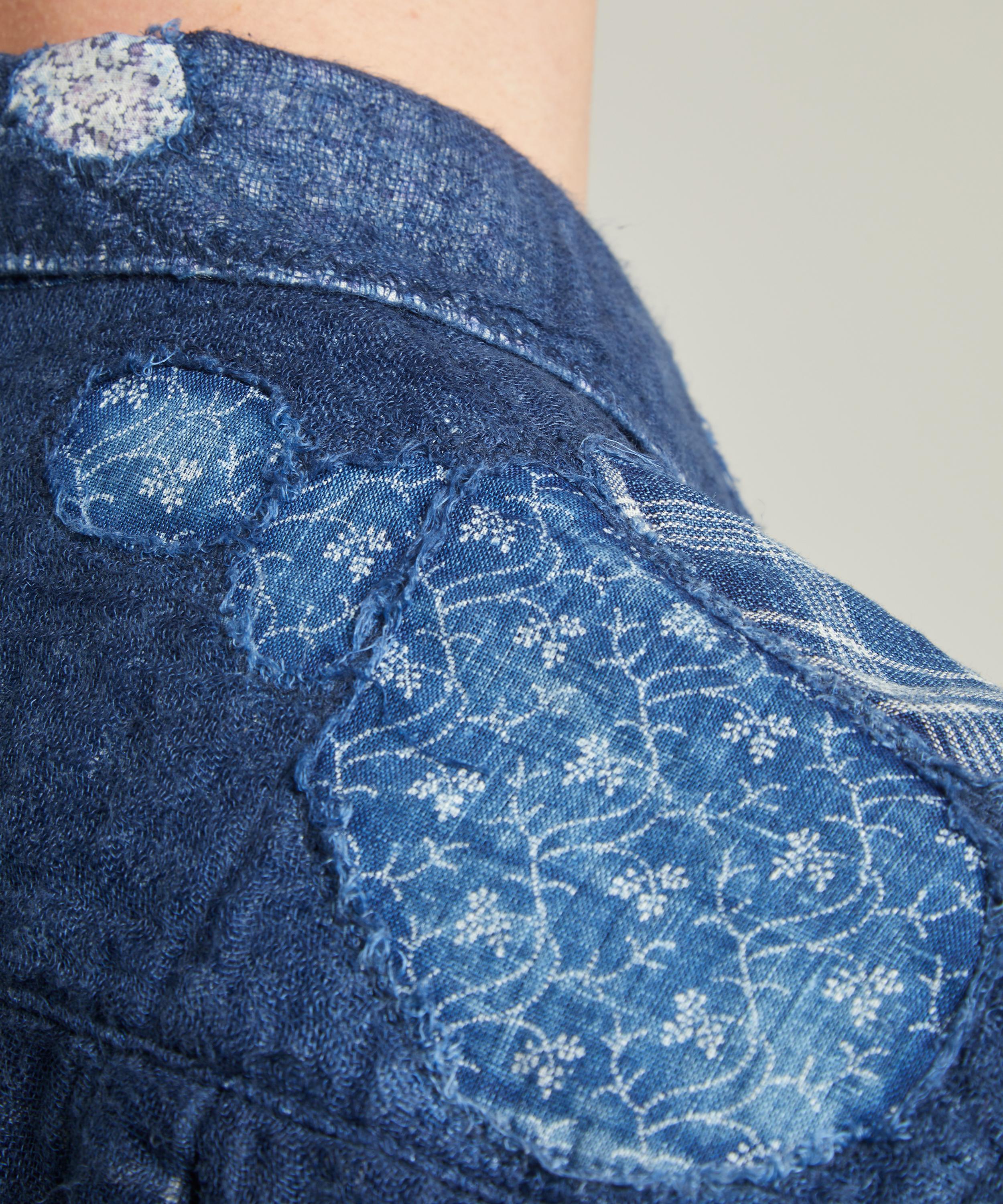 Kapital - Patchwork Boro Aloha Indigo Shirt image number 4