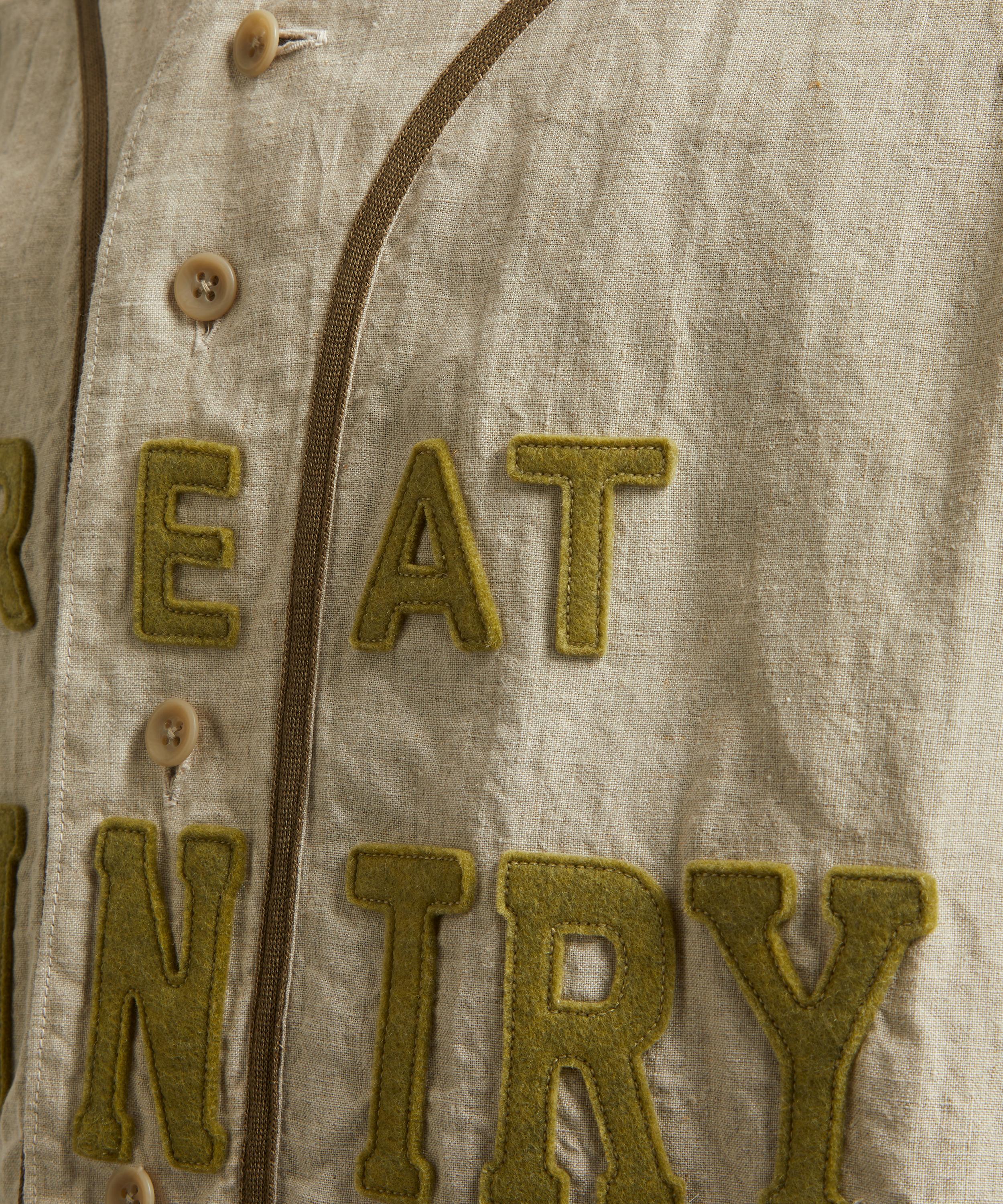 Kapital - Great Kountry French Linen Baseball Shirt image number 4