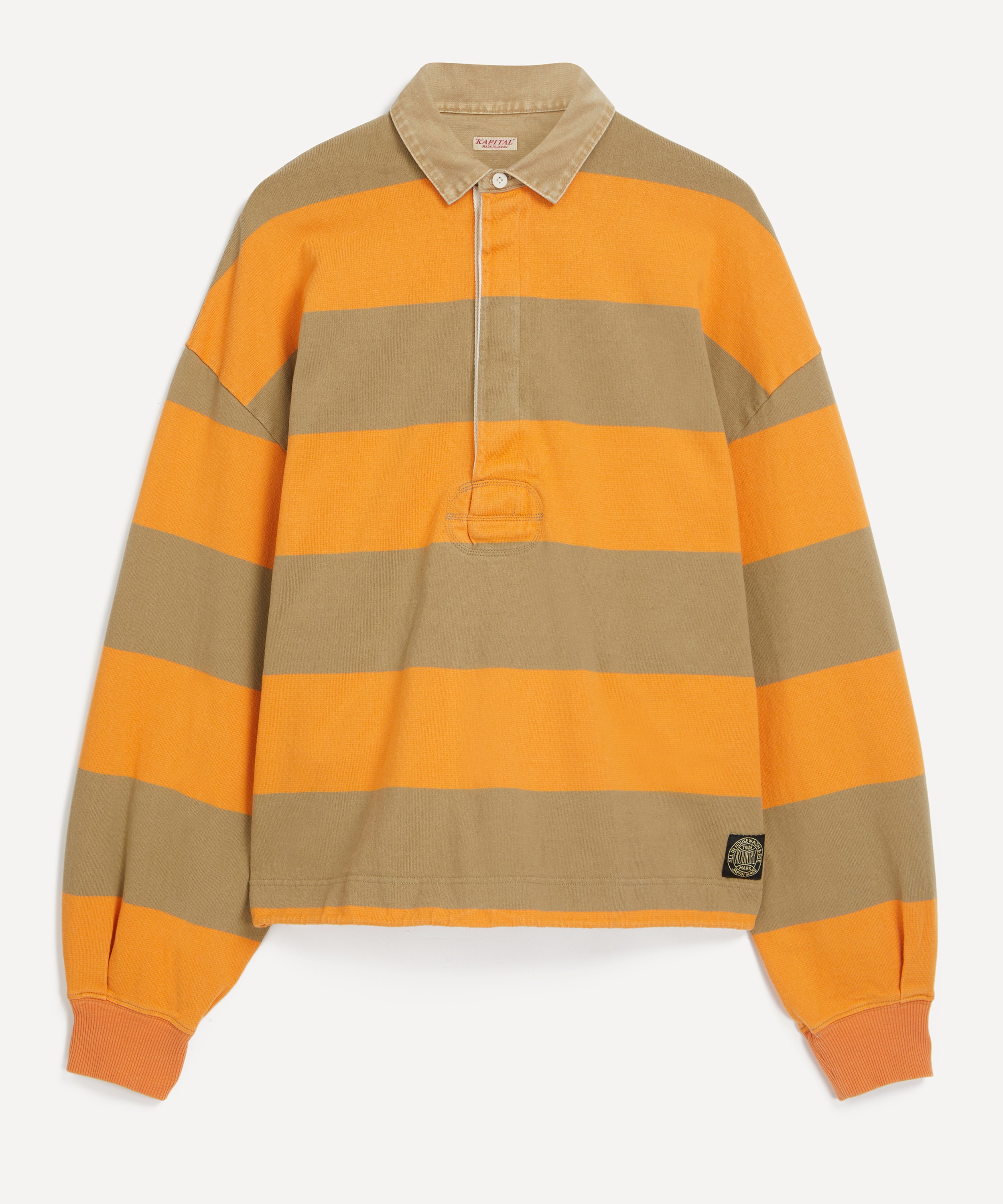 Kapital - Jail Stripe Jersey Big Rugger Polo Shirt image number 0