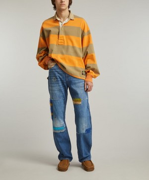Kapital - Jail Stripe Jersey Big Rugger Polo Shirt image number 1