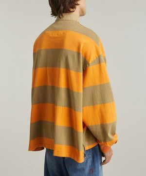 Kapital - Jail Stripe Jersey Big Rugger Polo Shirt image number 3