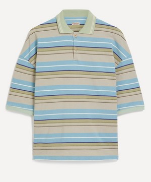 Kapital - Multi Stripe Pique BOX Polo Shirt image number 0