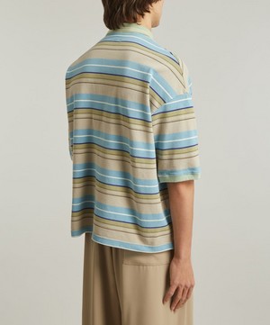 Kapital - Multi Stripe Pique BOX Polo Shirt image number 3