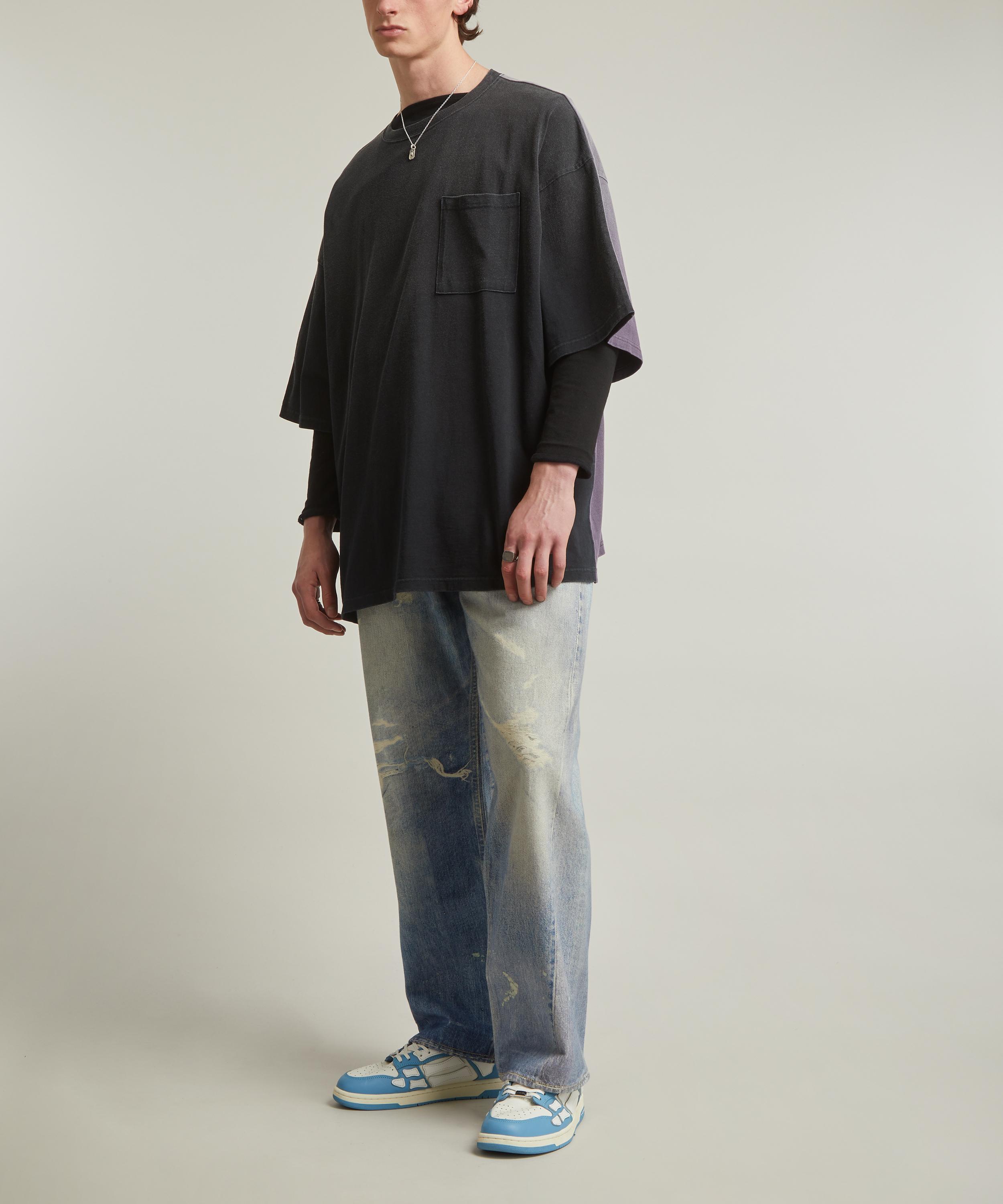 Kapital - ​​Jersey 2Tones Big Pocket BONE T-Shirt image number 1