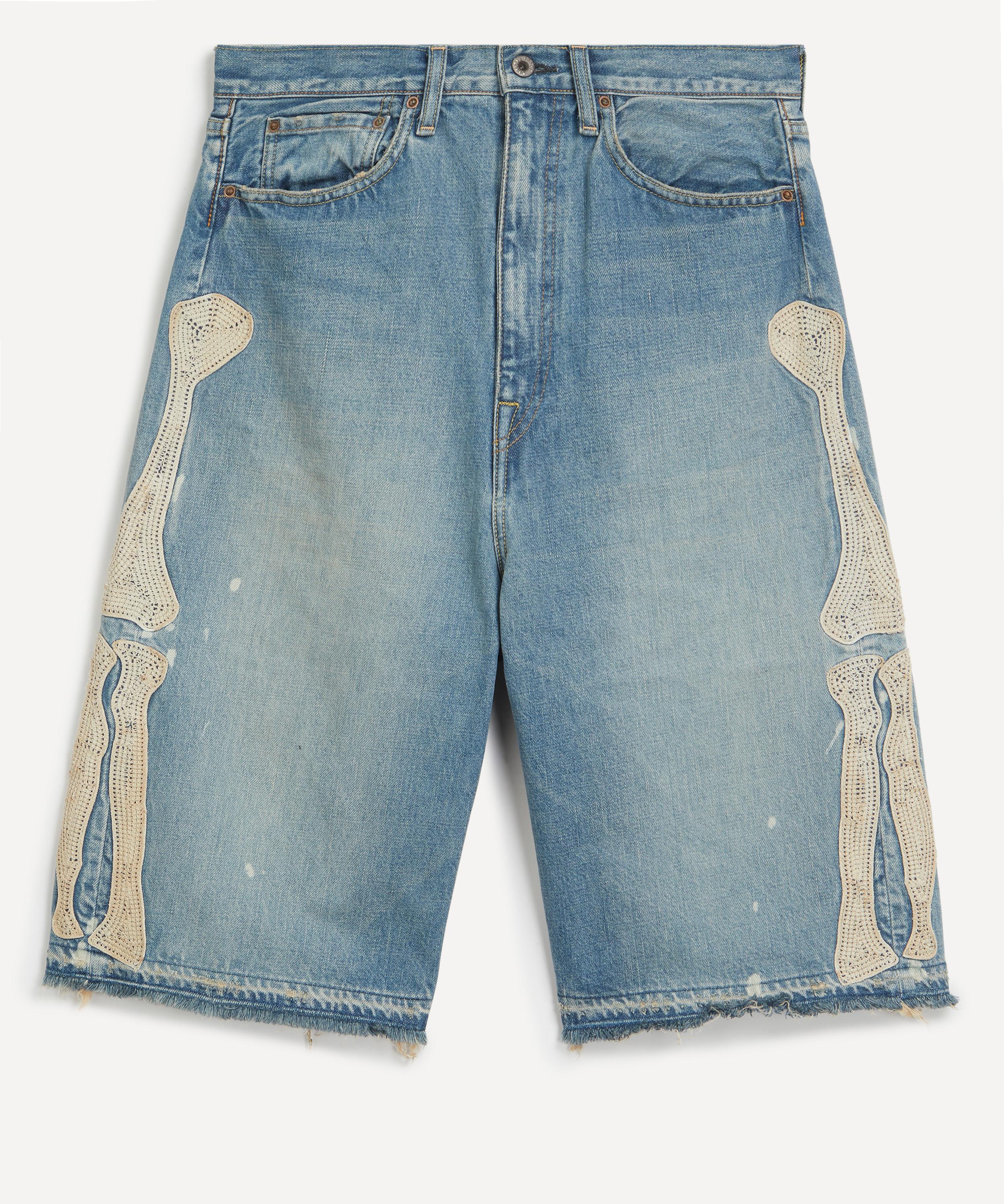 Kapital - 14oz Denim 5P BONE Shorts  image number 0