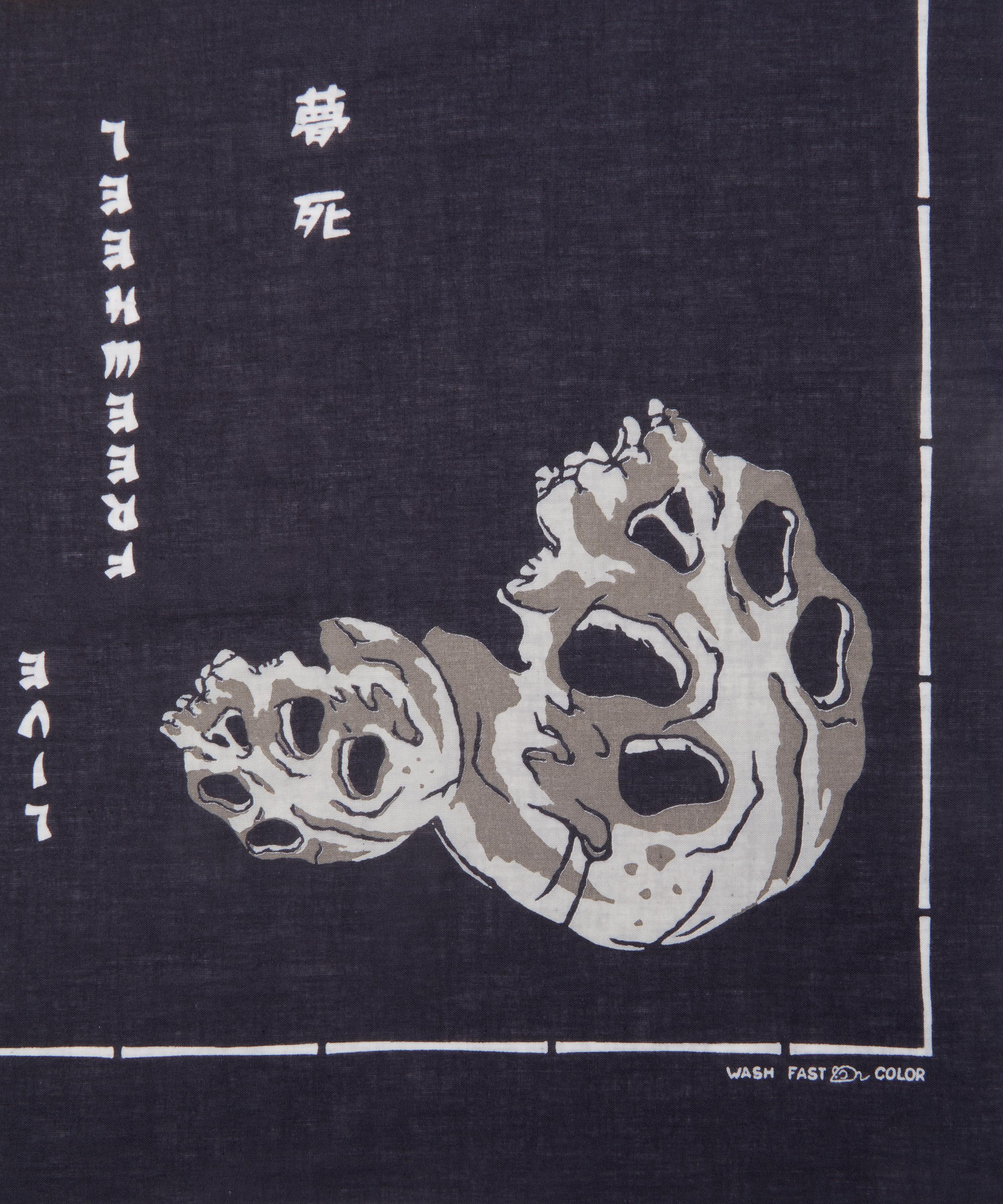 Kapital - Profile Rain Skull Fast-Colour Selvedge Bandana image number 2