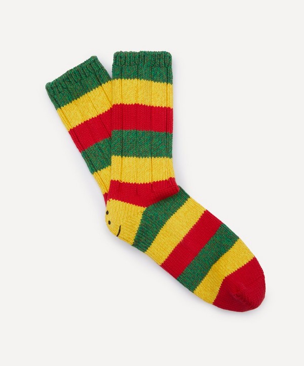Kapital - Rasta Rainbow Happy Heel Socks image number null