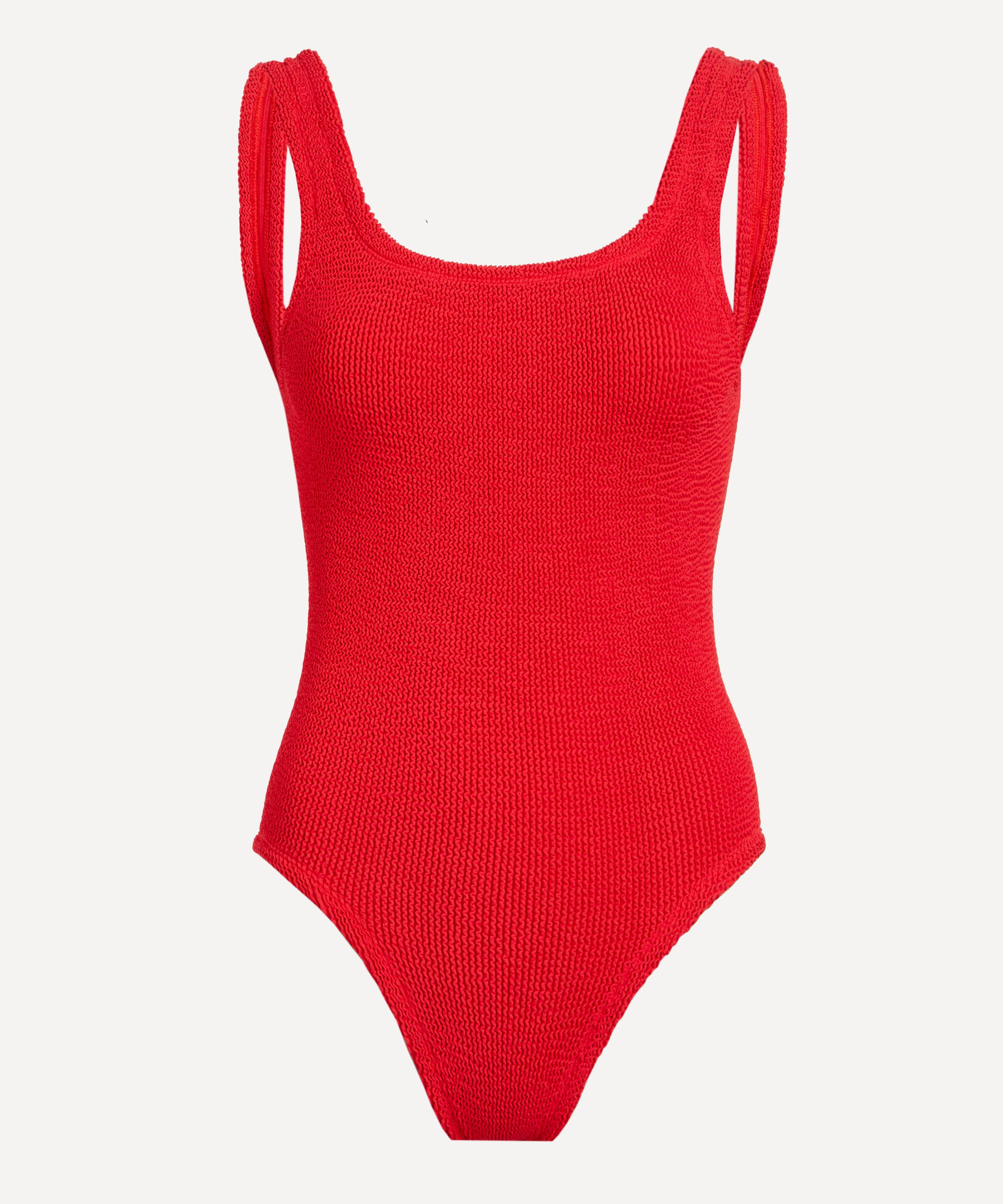 Hunza G - Square Neck Crinkle Swimsuit 