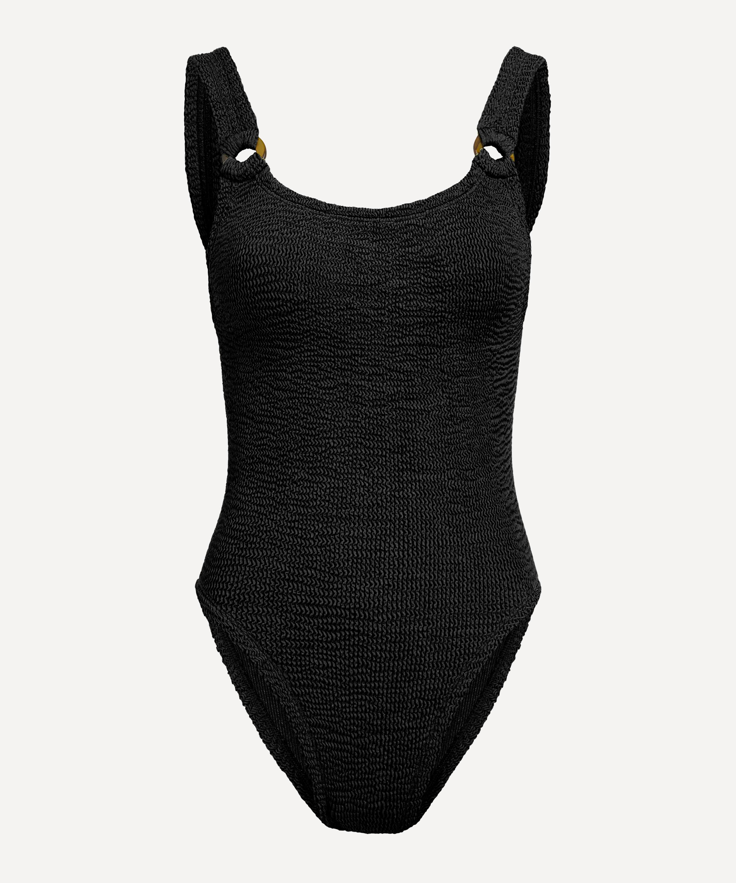 Hunza G - Domino Swimsuit with Tortoiseshell Hoops image number 0