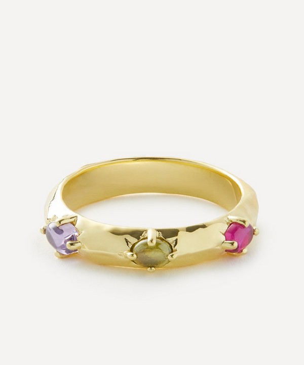 Anna + Nina - 14ct Gold-Plated Ziggy Ring image number null