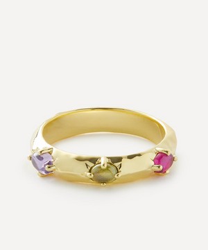 Anna + Nina - 14ct Gold-Plated Ziggy Ring image number 0