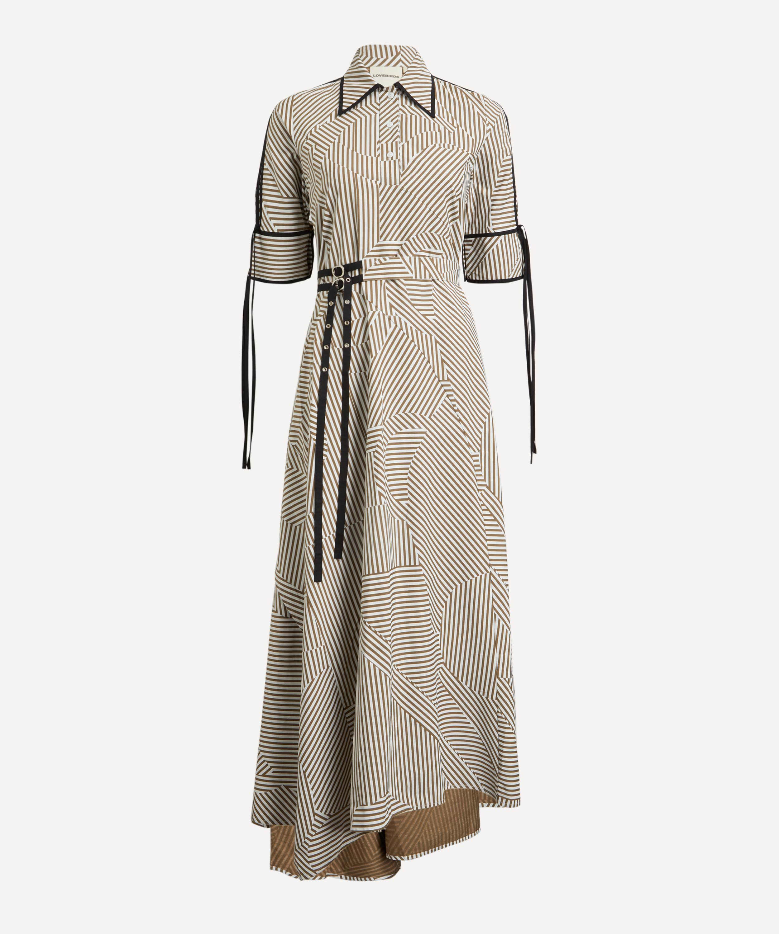 Lovebirds - Bree Striped Cotton Shirtdress image number 0