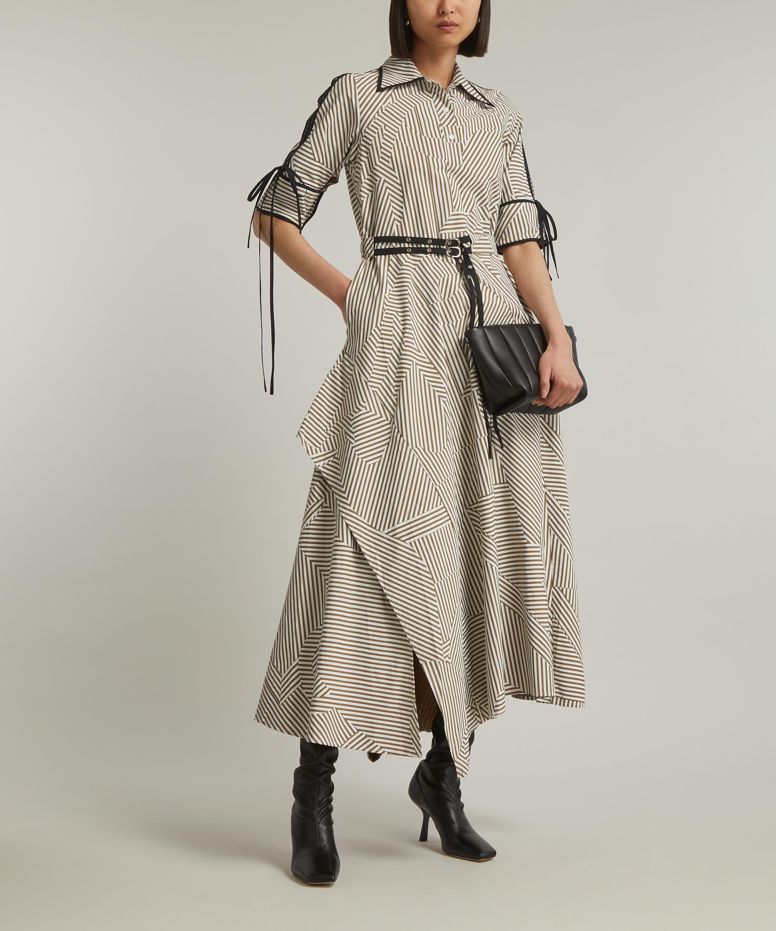 Lovebirds - Bree Striped Cotton Shirtdress image number 1