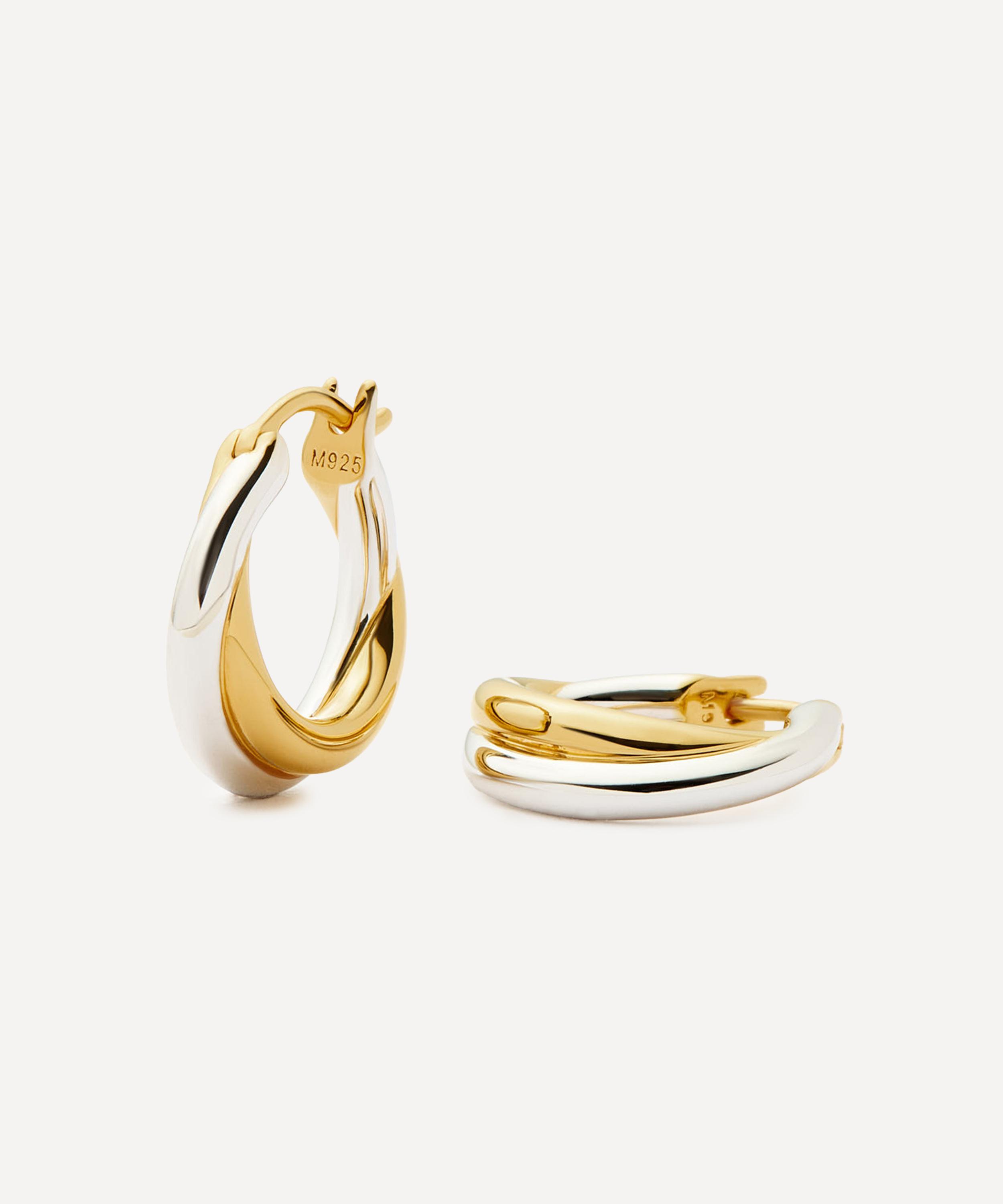 Missoma - X Lucy Williams Mixed Metal Entwine Small Hoop Earrings image number 0