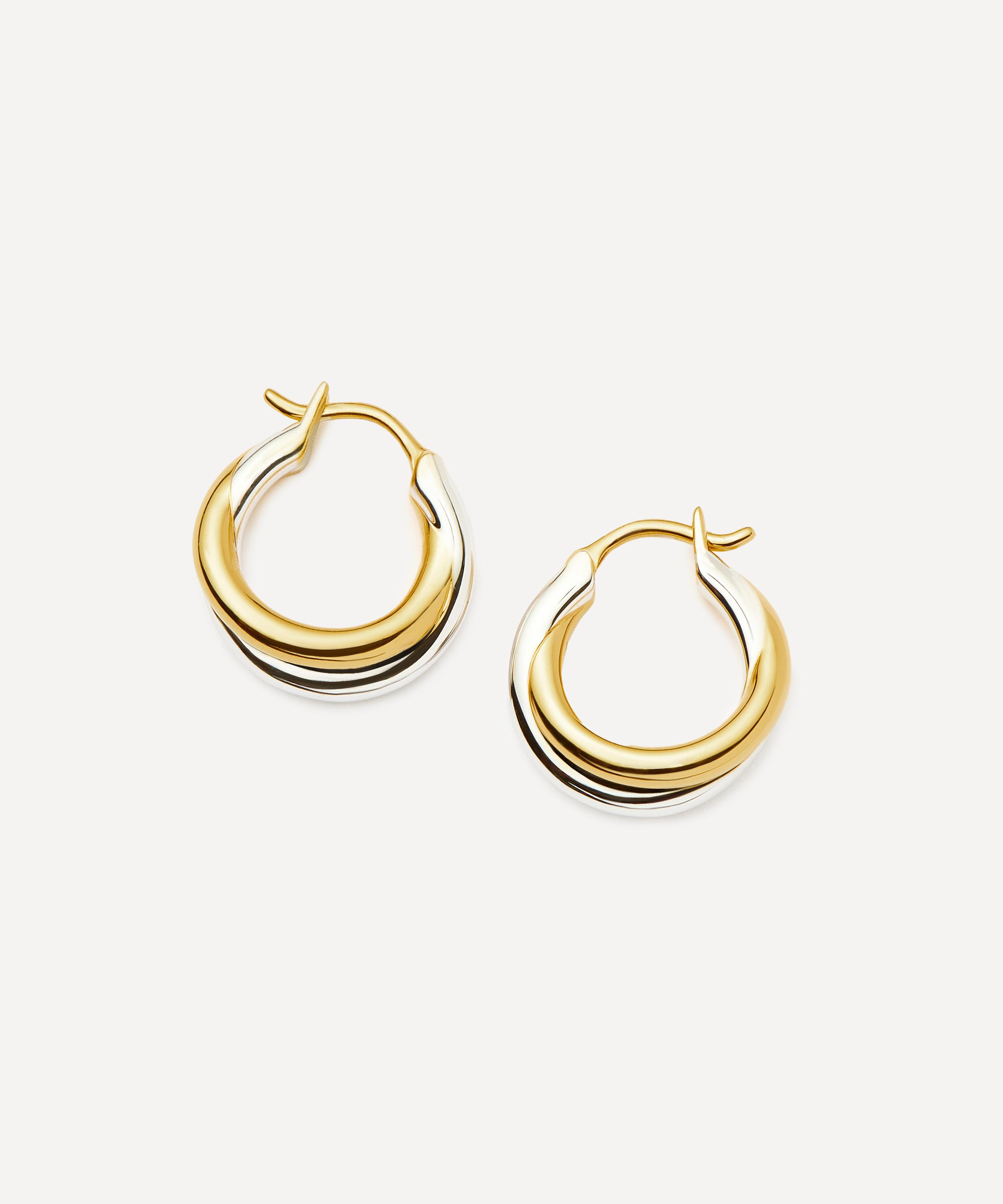 Missoma - X Lucy Williams Mixed Metal Entwine Small Hoop Earrings image number 2