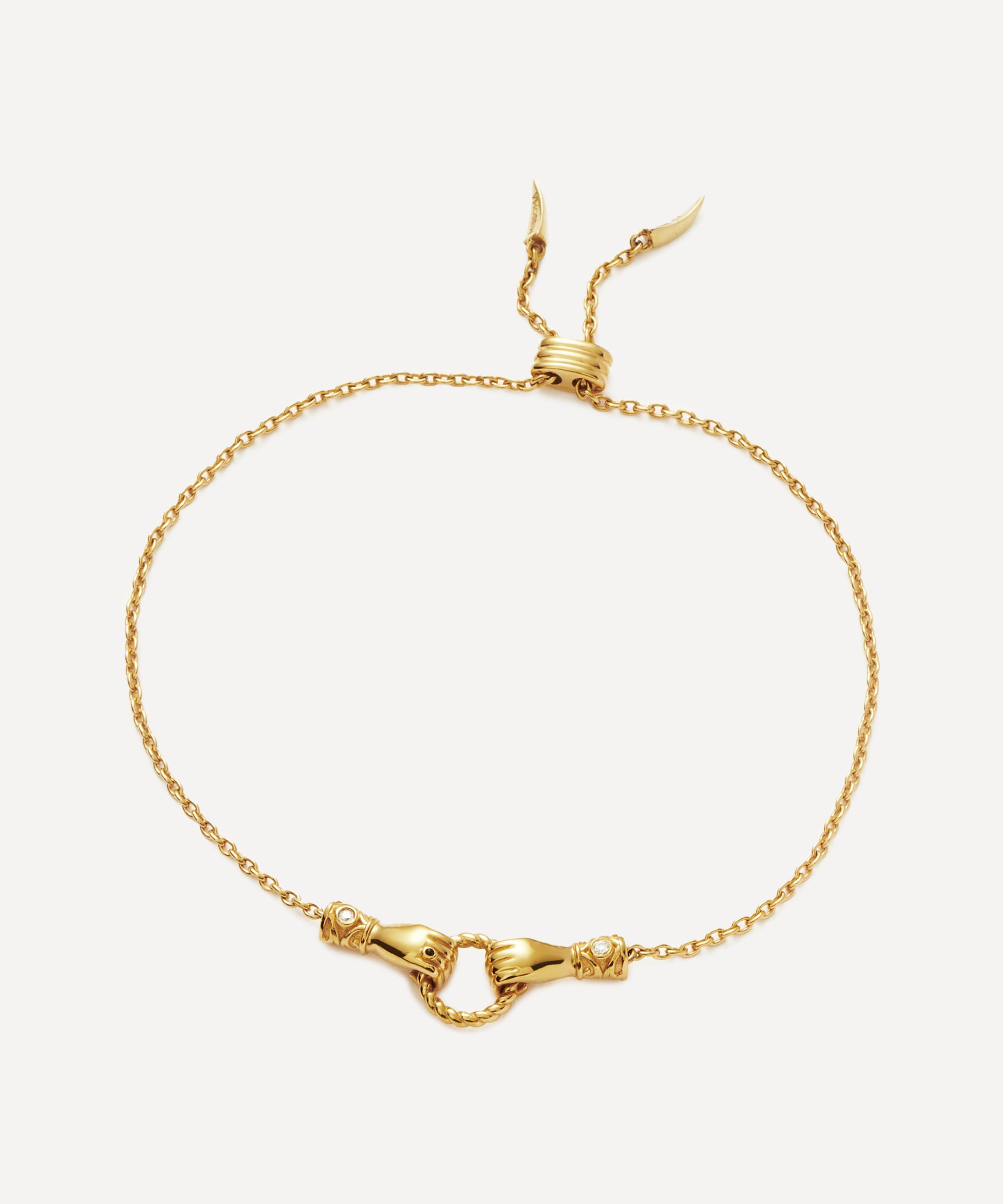 Missoma - X Harris Reed 18ct Gold-Plated In Good Hands Slider Bracelet image number 0