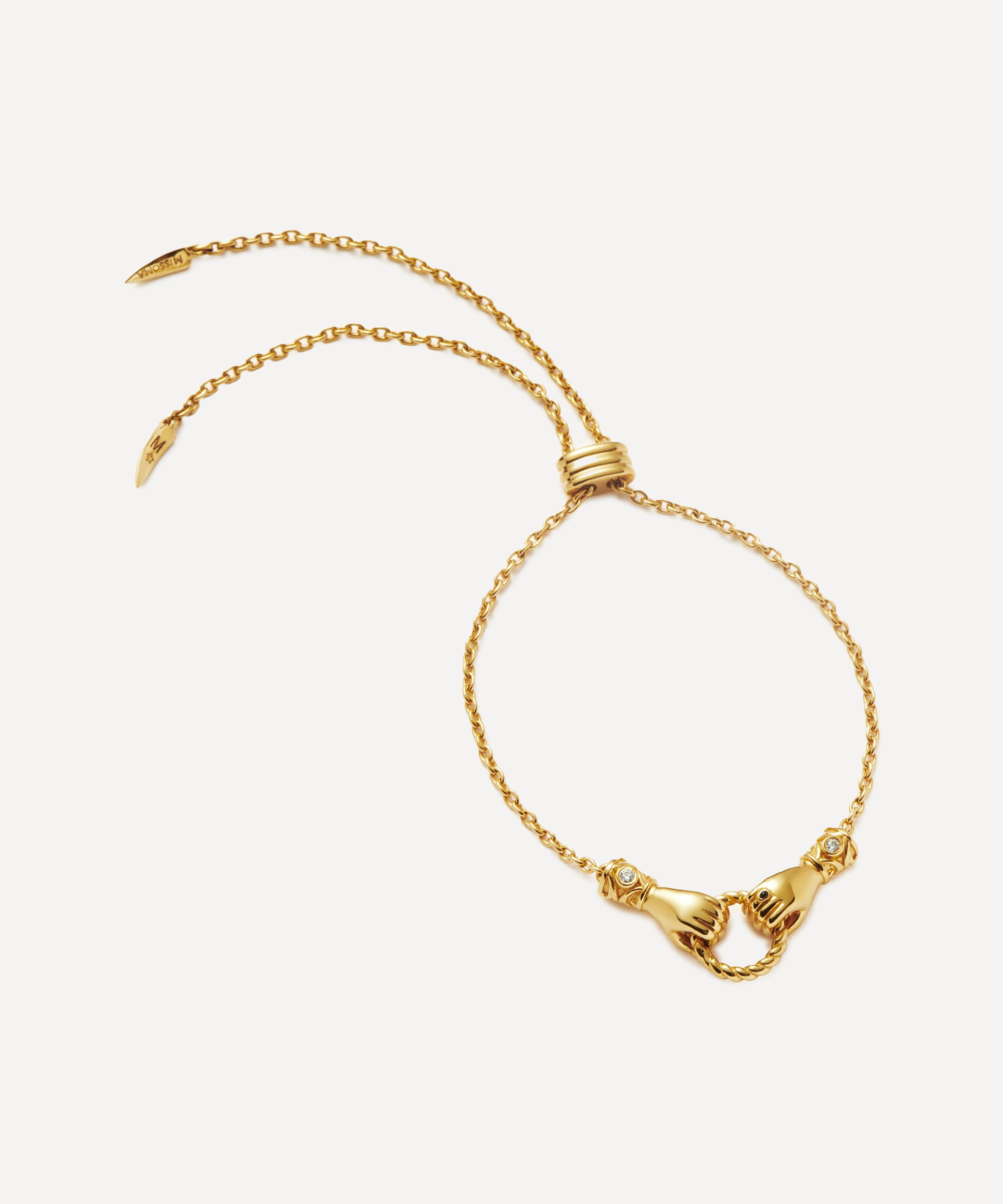 Missoma - X Harris Reed 18ct Gold-Plated In Good Hands Slider Bracelet image number 3