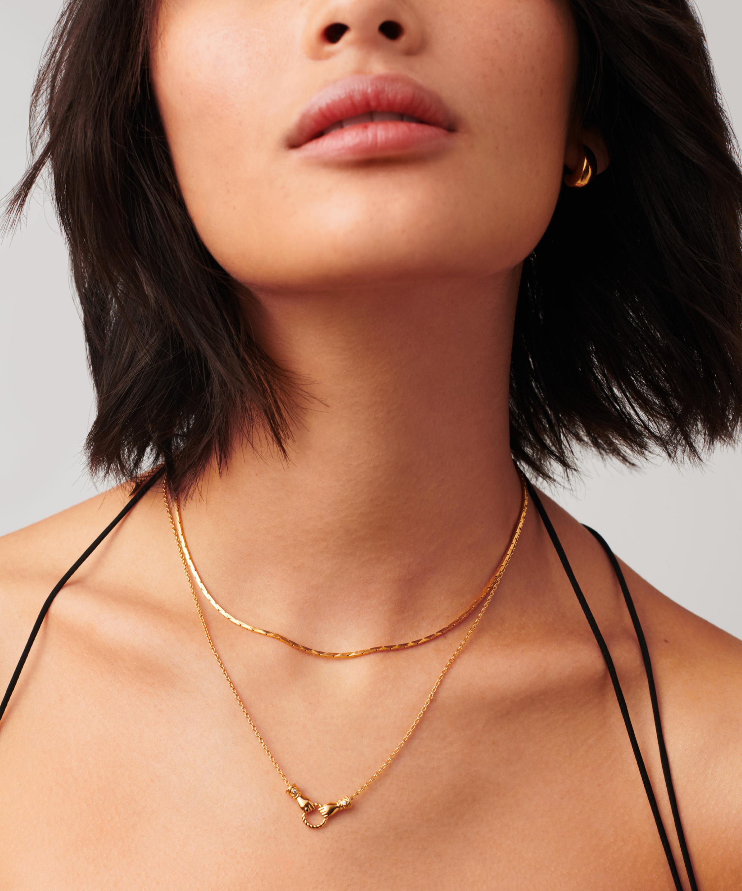 Missoma - X Harris Reed 18ct Gold-Plated In Good Hands Slider Pendant Necklace image number 1