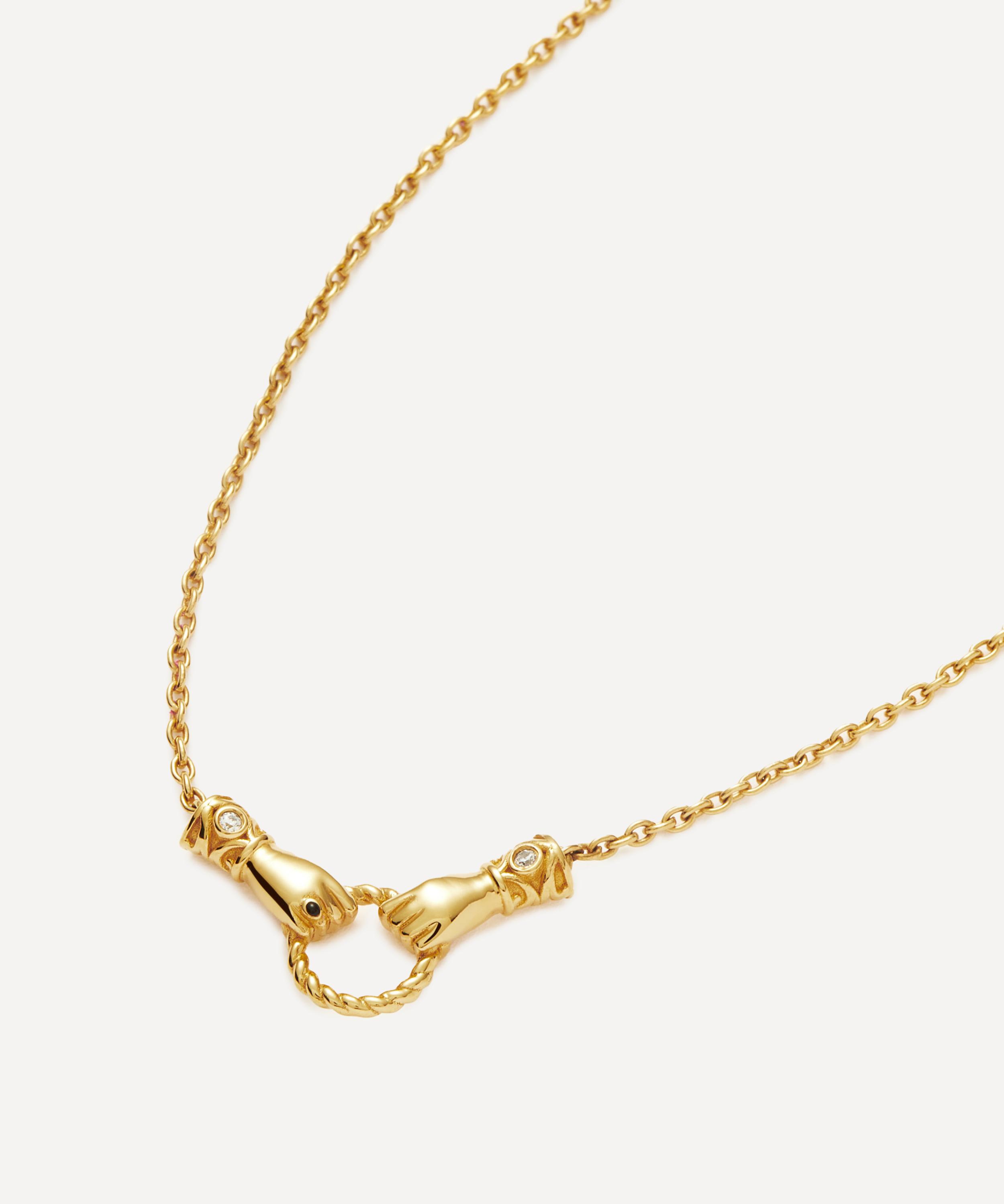 Missoma - X Harris Reed 18ct Gold-Plated In Good Hands Slider Pendant Necklace image number 2