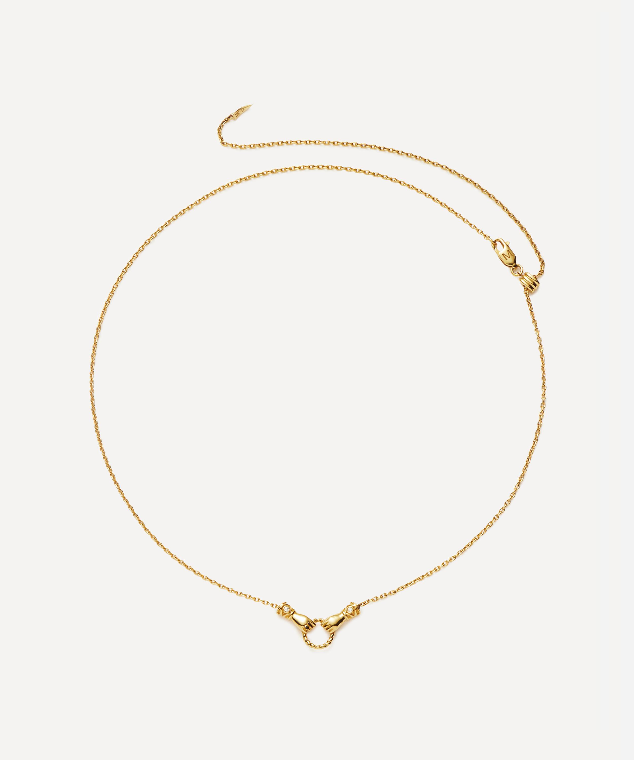 Missoma - X Harris Reed 18ct Gold-Plated In Good Hands Slider Pendant Necklace image number 3