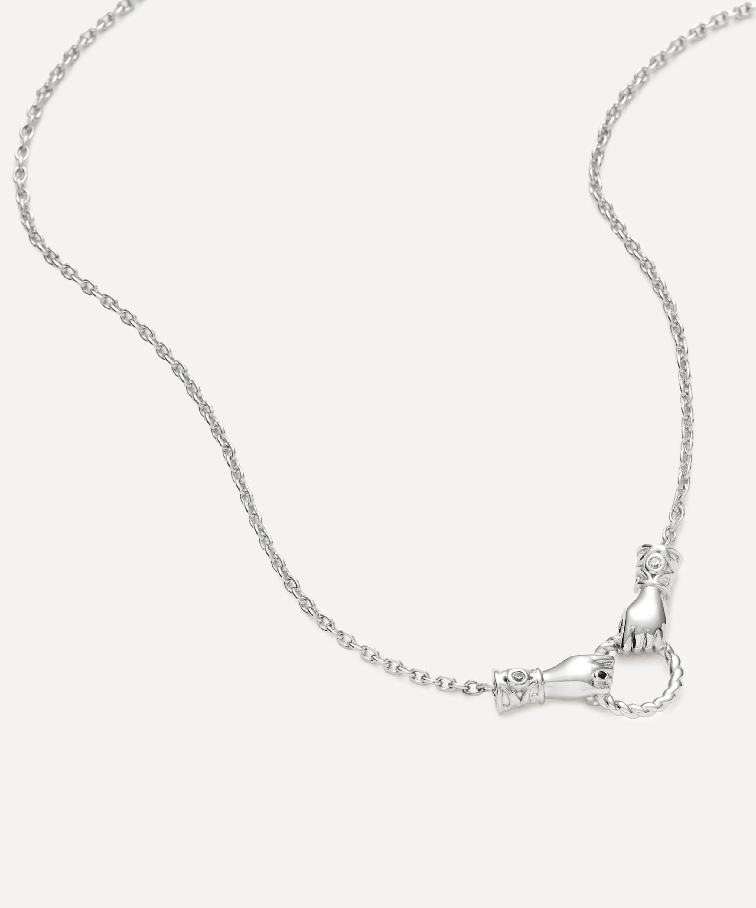 Missoma - X Harris Reed Silver-Plated In Good Hands Drop  Pendant Necklace image number 0