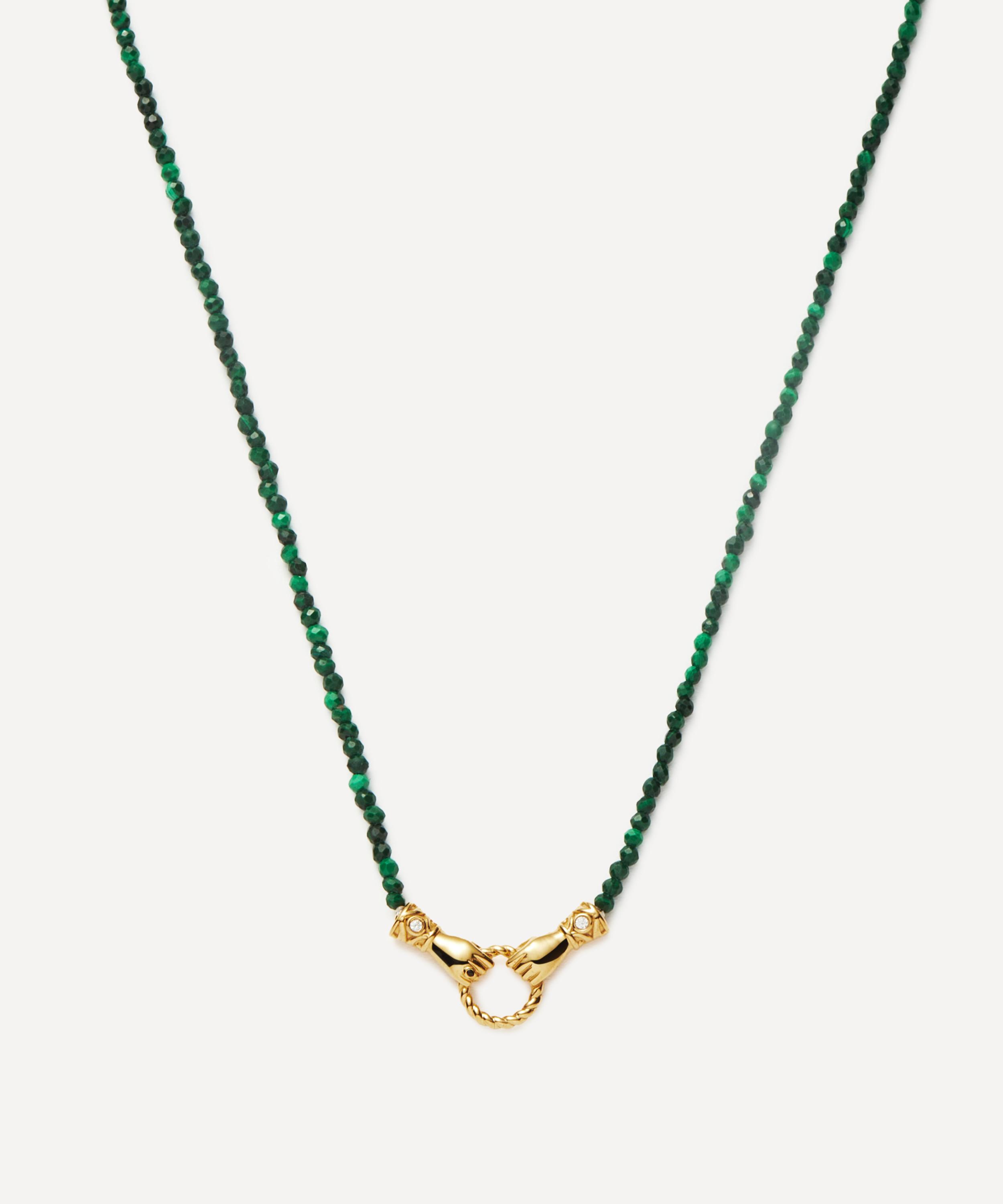 Missoma - X Harris Reed 18ct Gold-Plated In Good Hands Beaded Gemstone Necklace image number 0
