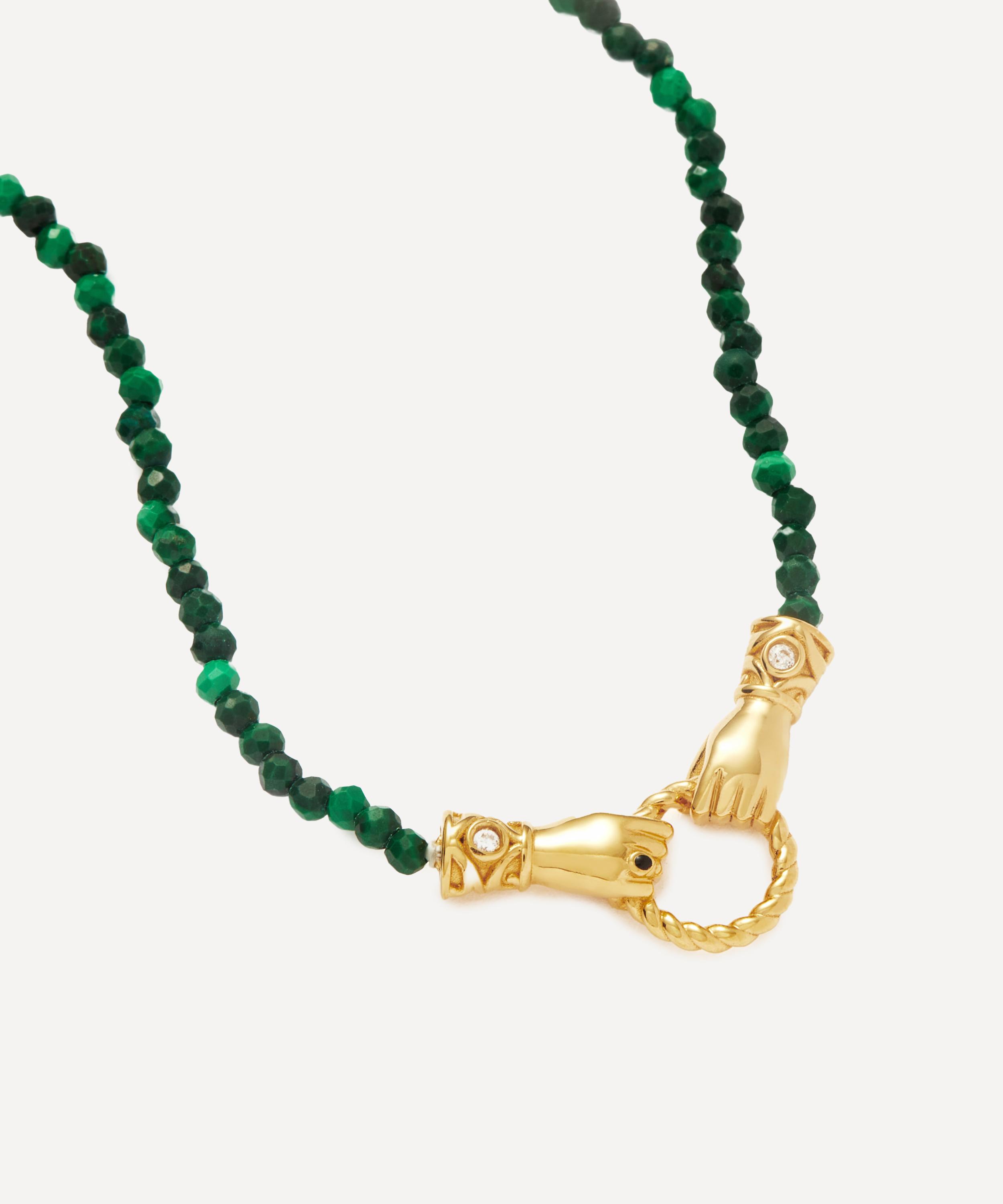 Missoma - X Harris Reed 18ct Gold-Plated In Good Hands Beaded Gemstone Necklace image number 2
