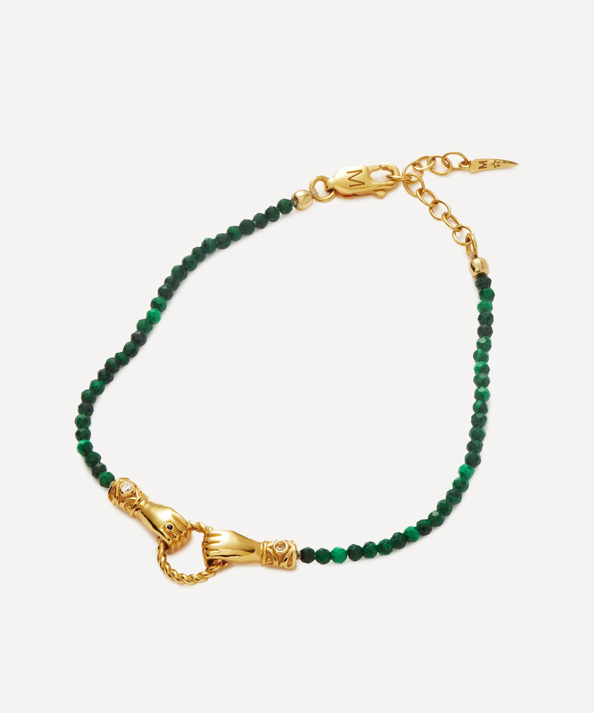 Missoma - X Harris Reed 18ct Gold-Plated In Good Hands Mini Beaded Gemstone Bracelet image number 2