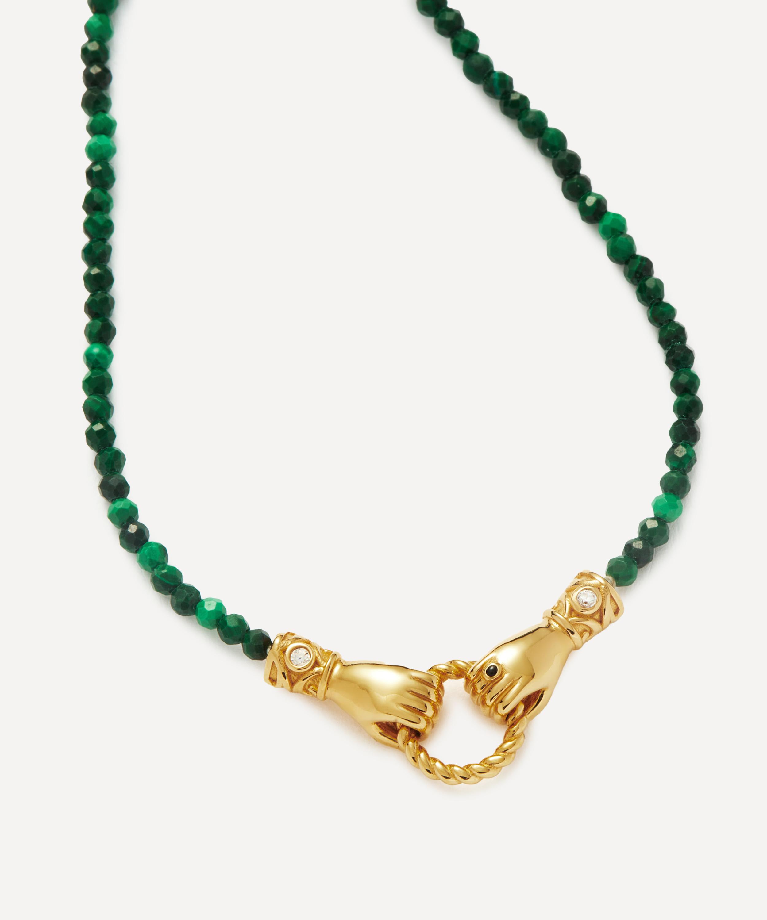 Missoma - X Harris Reed 18ct Gold-Plated In Good Hands Mini Beaded Gemstone Bracelet image number 3