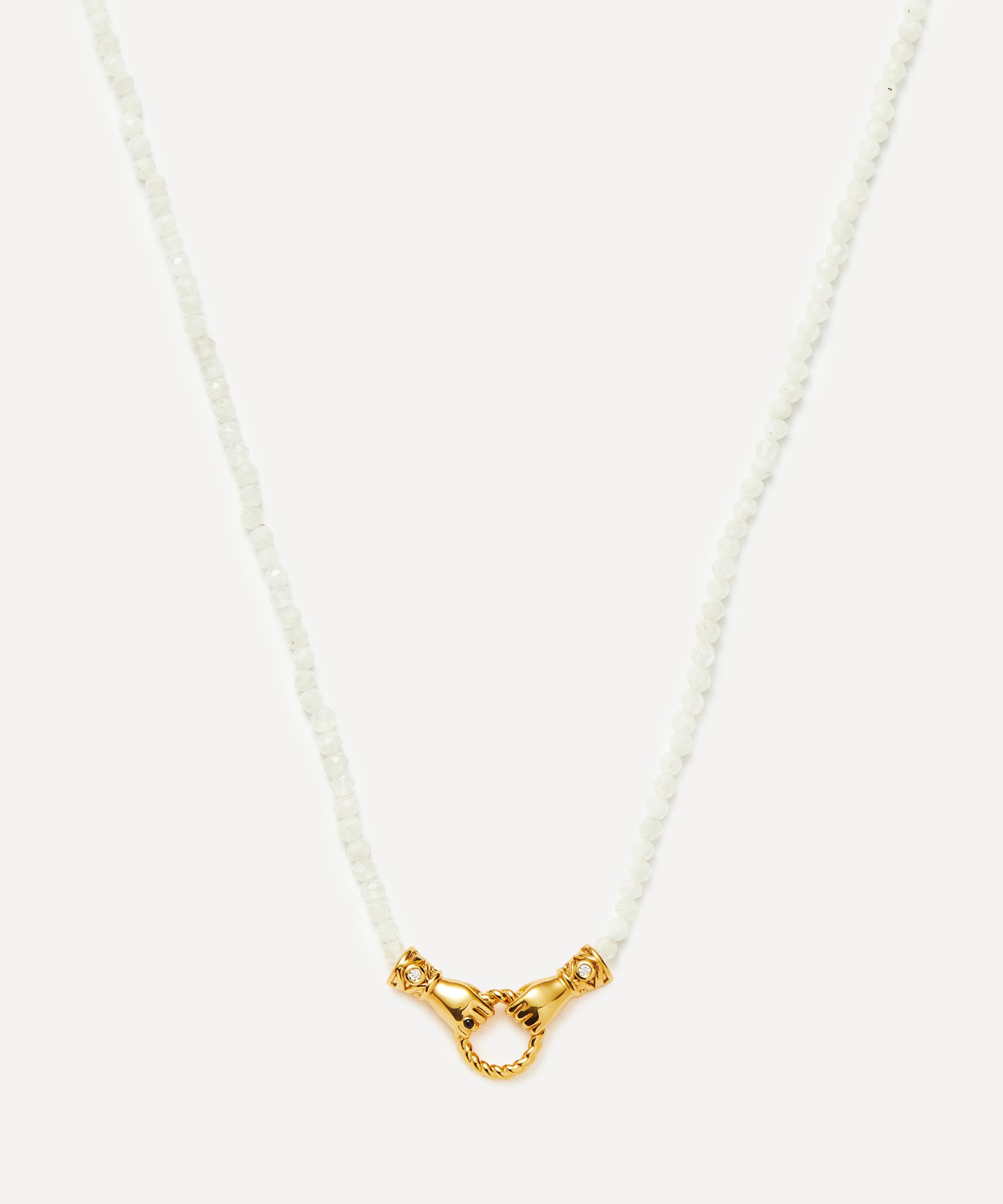 Missoma - 18ct Gold-Plated Harris Reed In Good Hands Drop Pendant Necklace image number 0