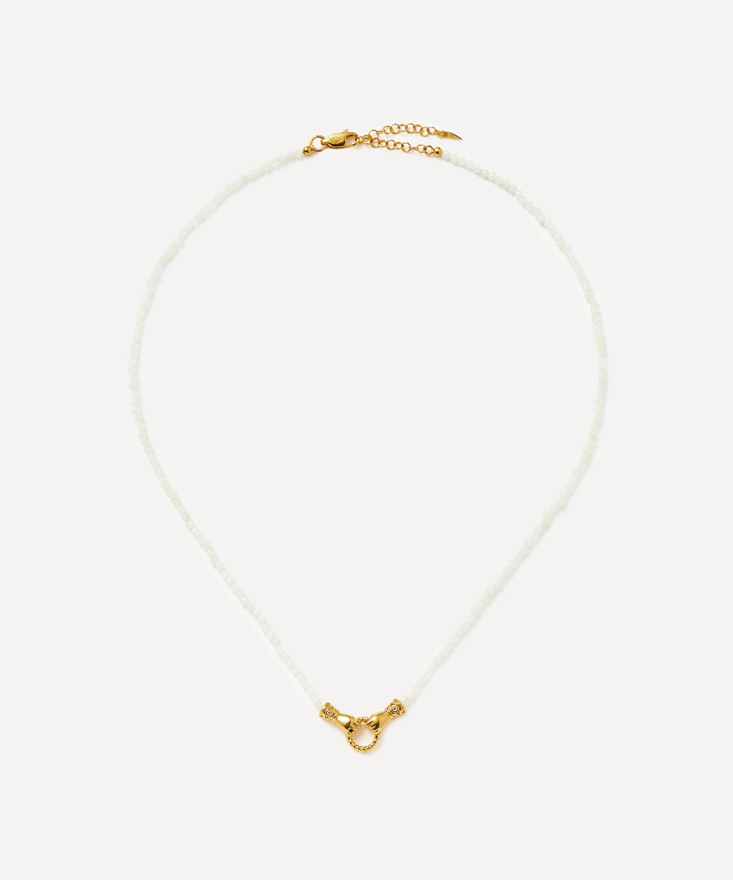 Missoma - 18ct Gold-Plated Harris Reed In Good Hands Drop Pendant Necklace image number 2