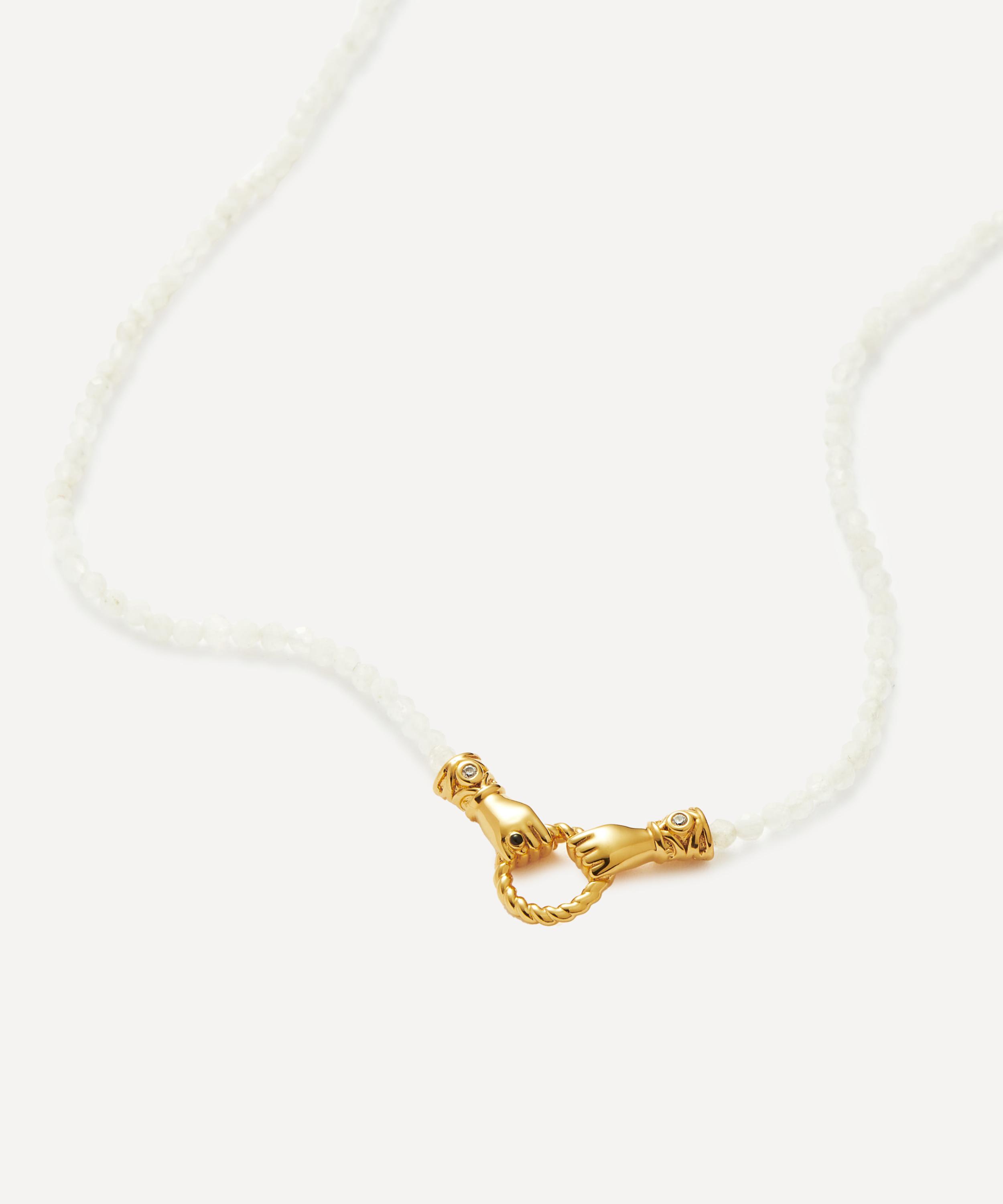 Missoma - 18ct Gold-Plated Harris Reed In Good Hands Drop Pendant Necklace image number 3