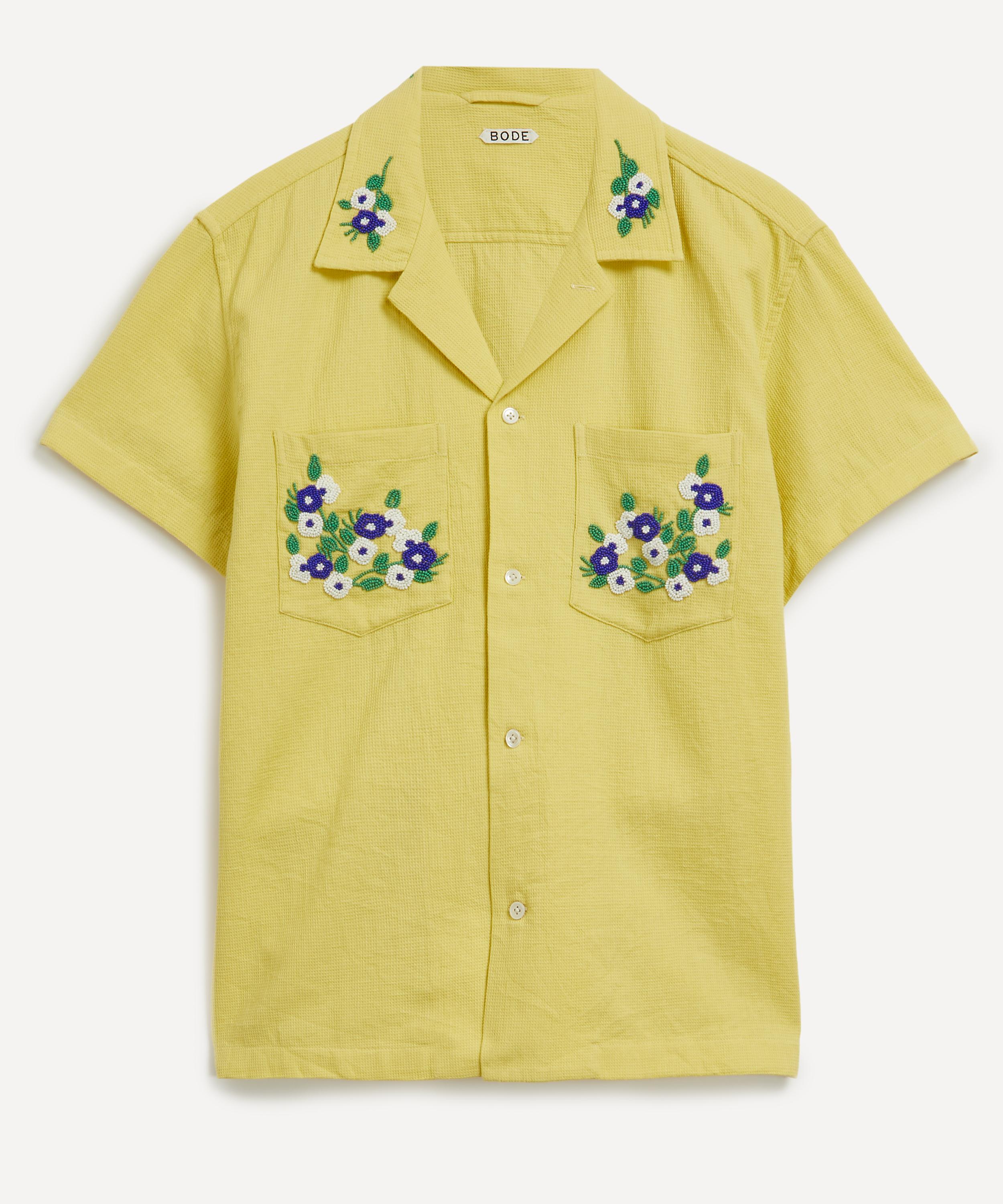 Bode - Beaded Chicory Short-Sleeve Shirt