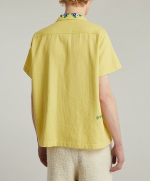 Bode - Beaded Chicory Short-Sleeve Shirt image number 3