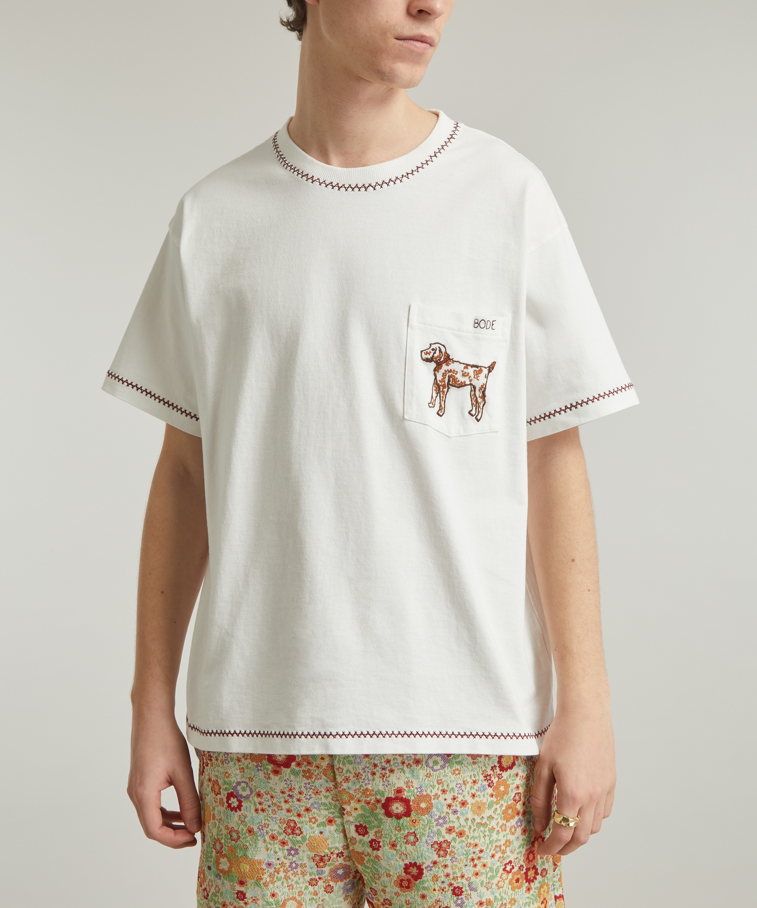 Bode - Griffon Embroidered Pocket T-Shirt image number 2