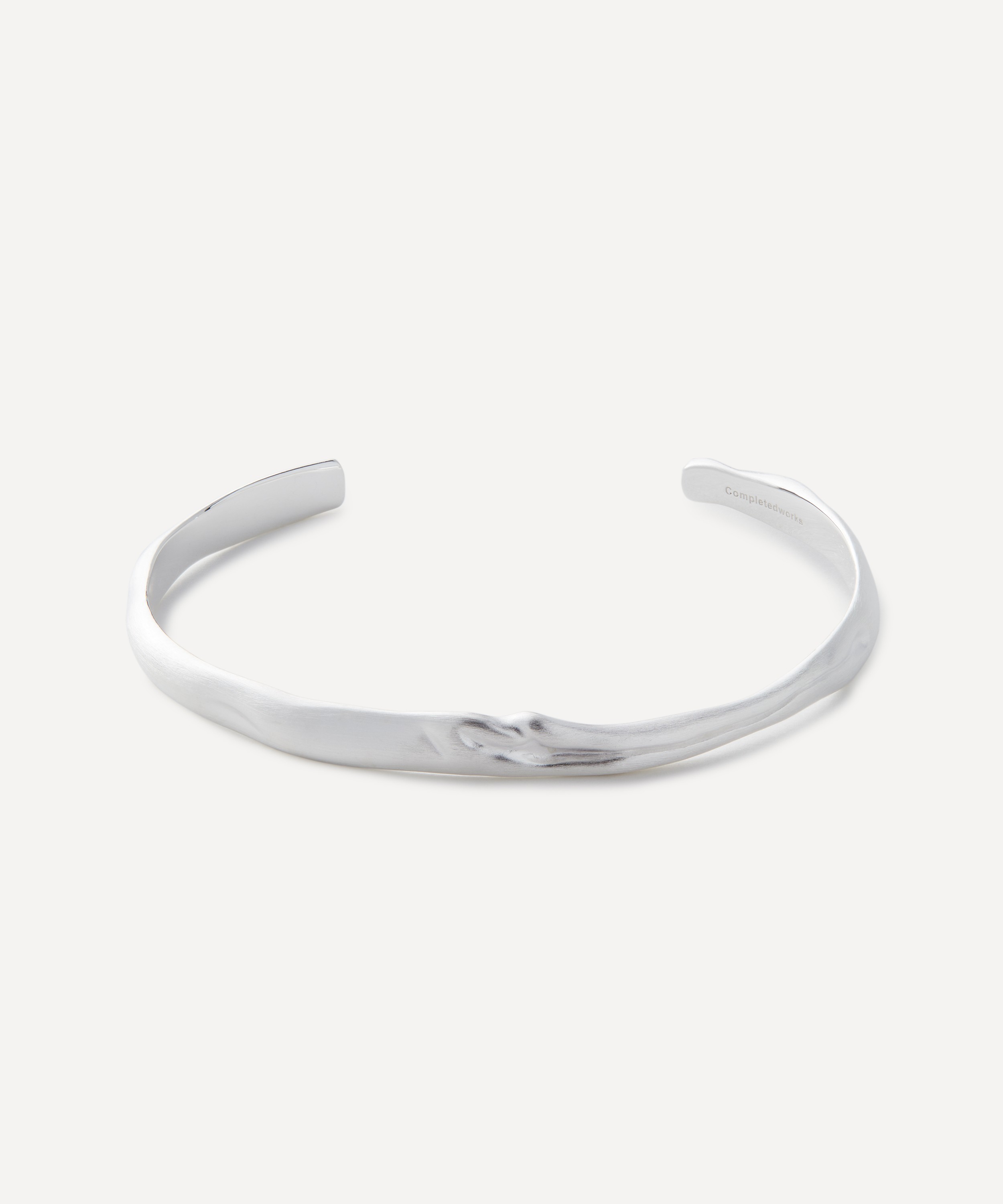 Completedworks - Platinum-Plated Sterling Silver Deflated Cuff Bracelet