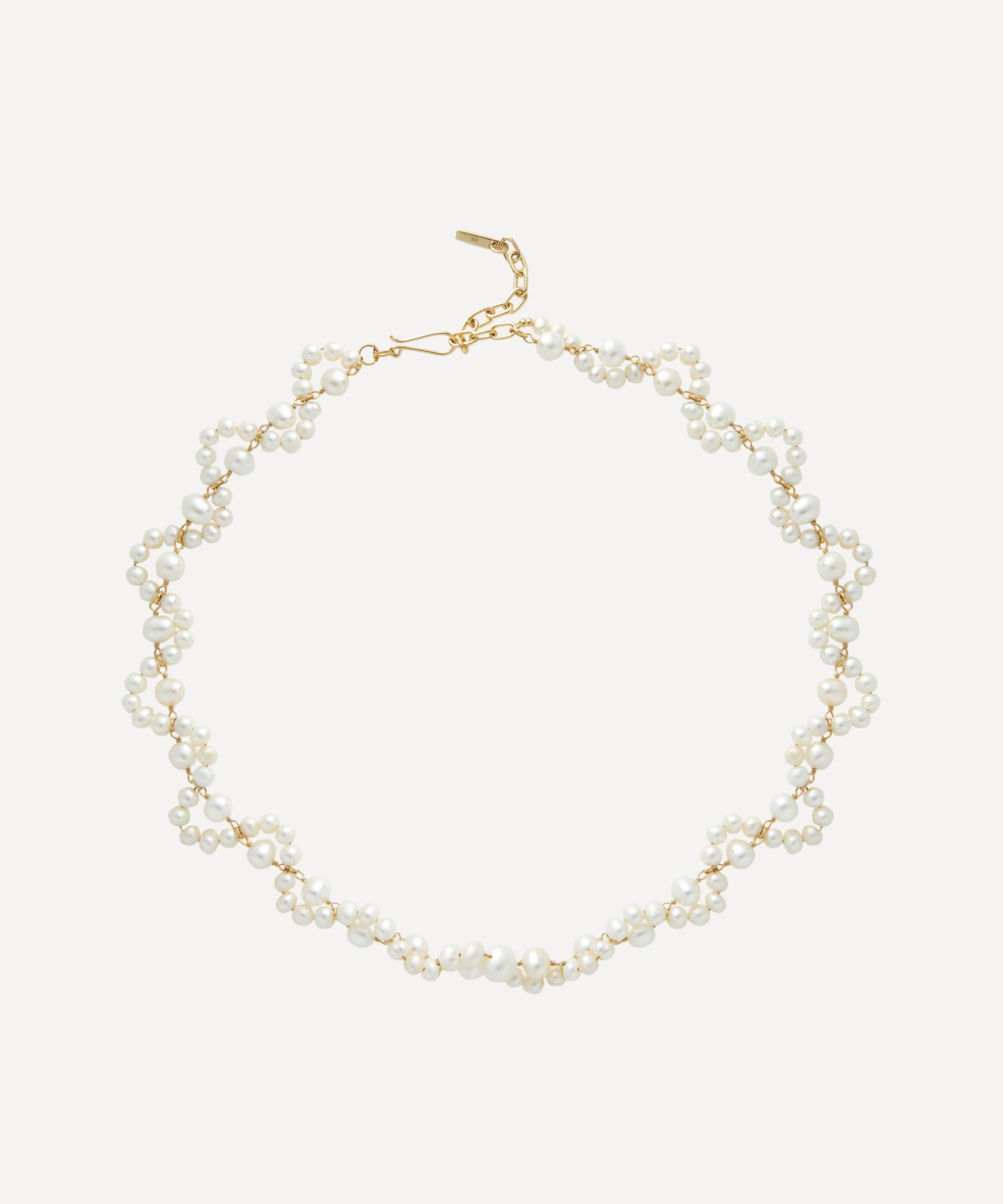 Completedworks - 18ct Gold-Plated Vermeil Silver Tide Pearl Necklace image number 0