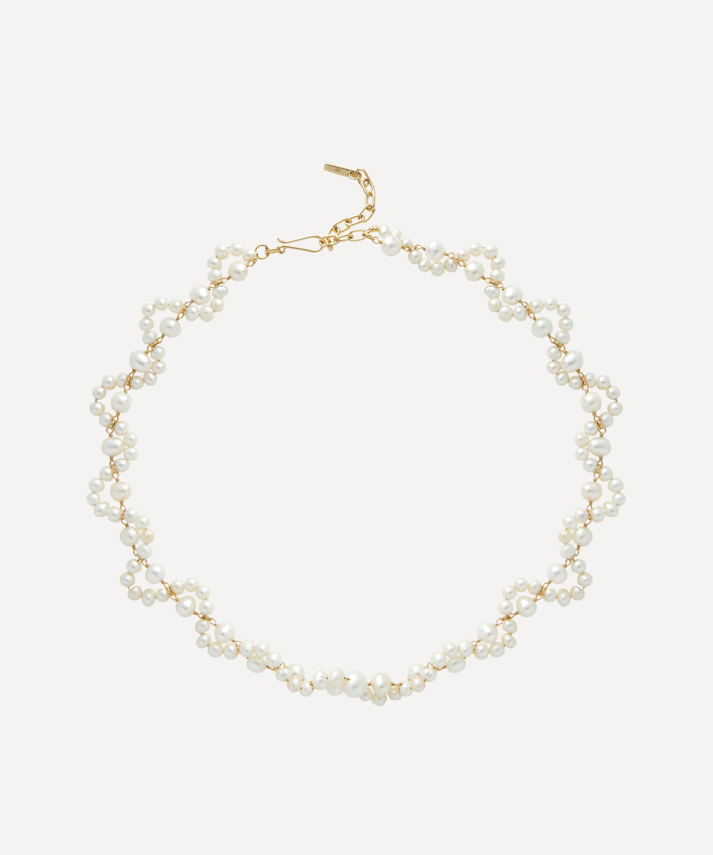 Completedworks - 18ct Gold-Plated Vermeil Silver Tide Pearl Necklace image number 0