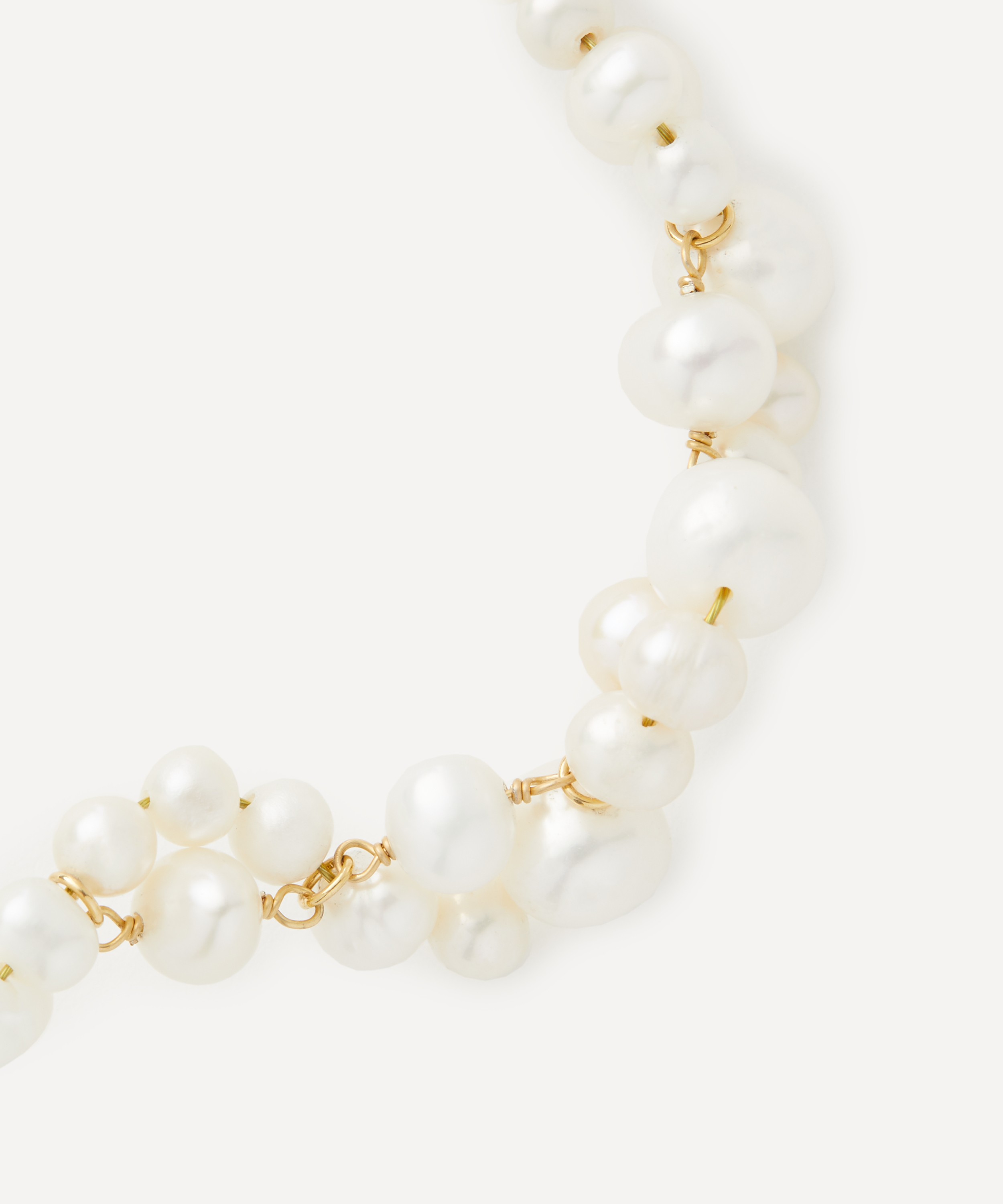 Completedworks - 18ct Gold-Plated Vermeil Silver Tide Pearl Bracelet image number 2