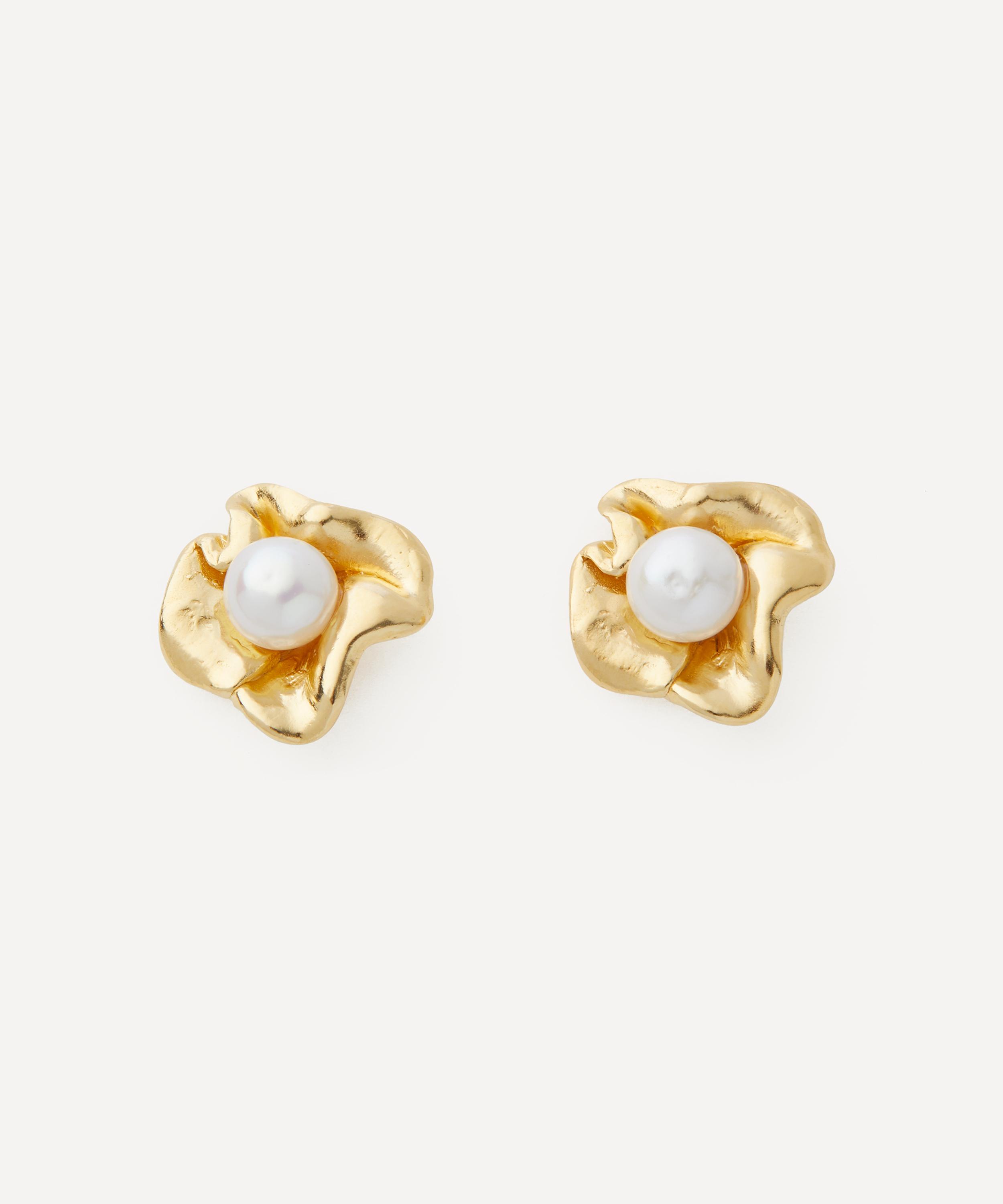 Completedworks - 18ct Gold-Plated Vermeil Silver Unity Stud Earrings image number 0