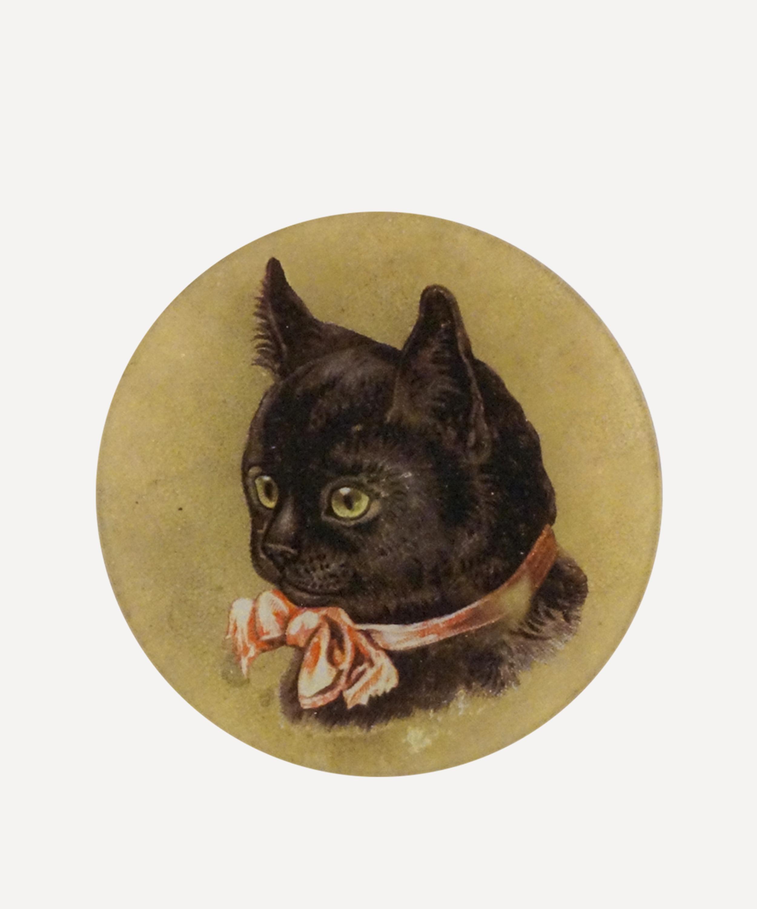 John Derian - Black Kitten Round Plate
