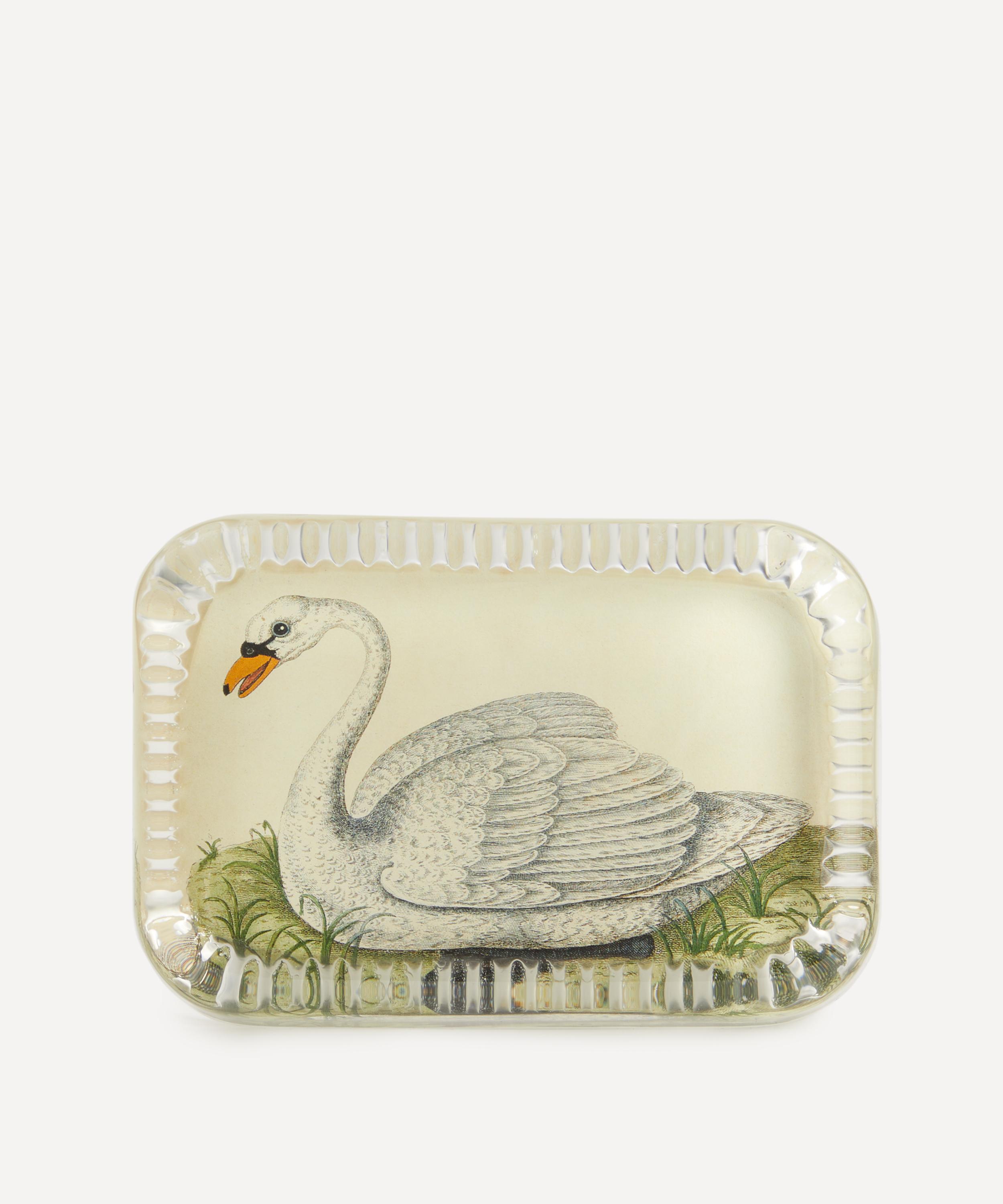 John Derian - Female Swan Dotted Edge Paperweight image number 0