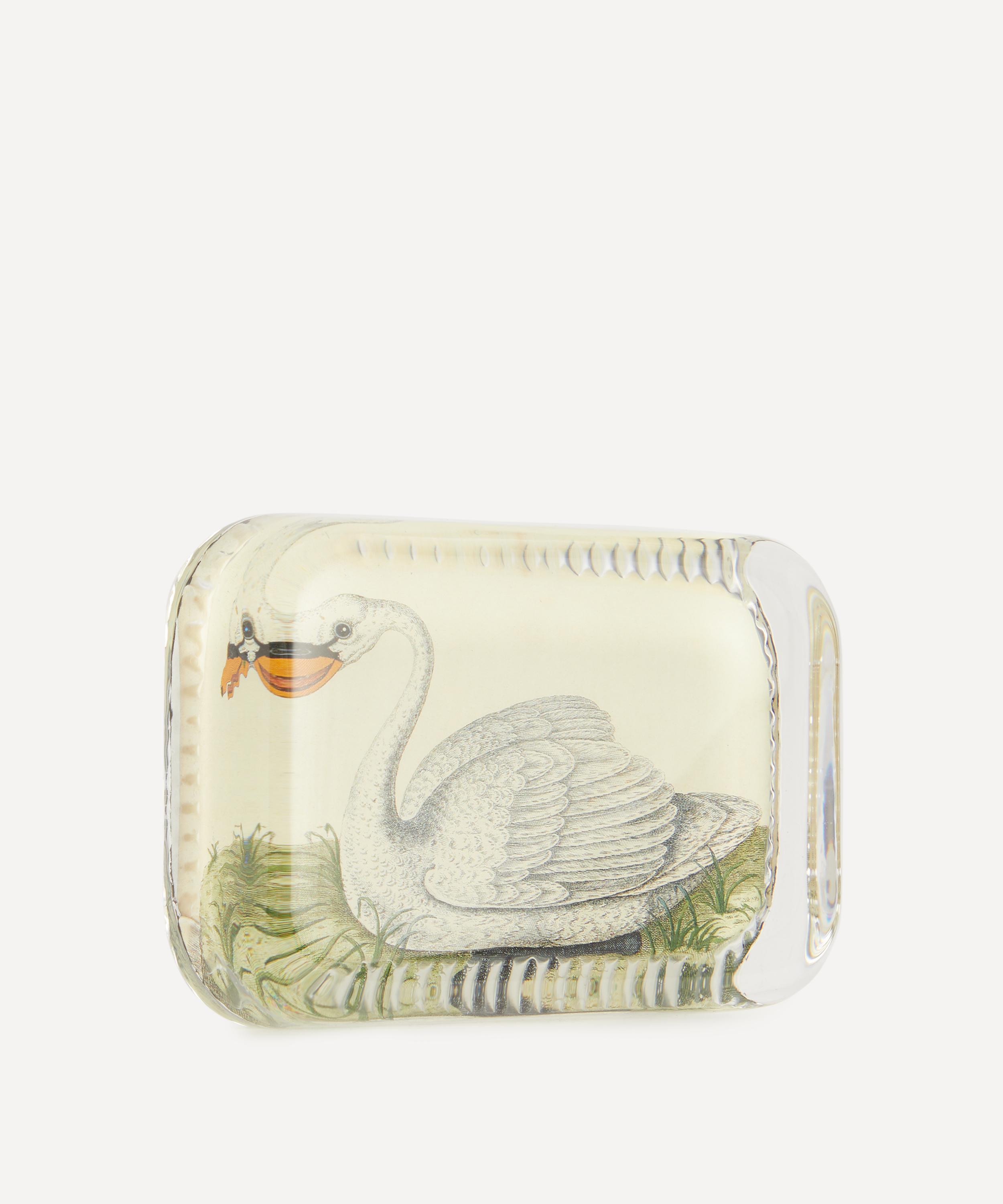 John Derian - Female Swan Dotted Edge Paperweight image number 1