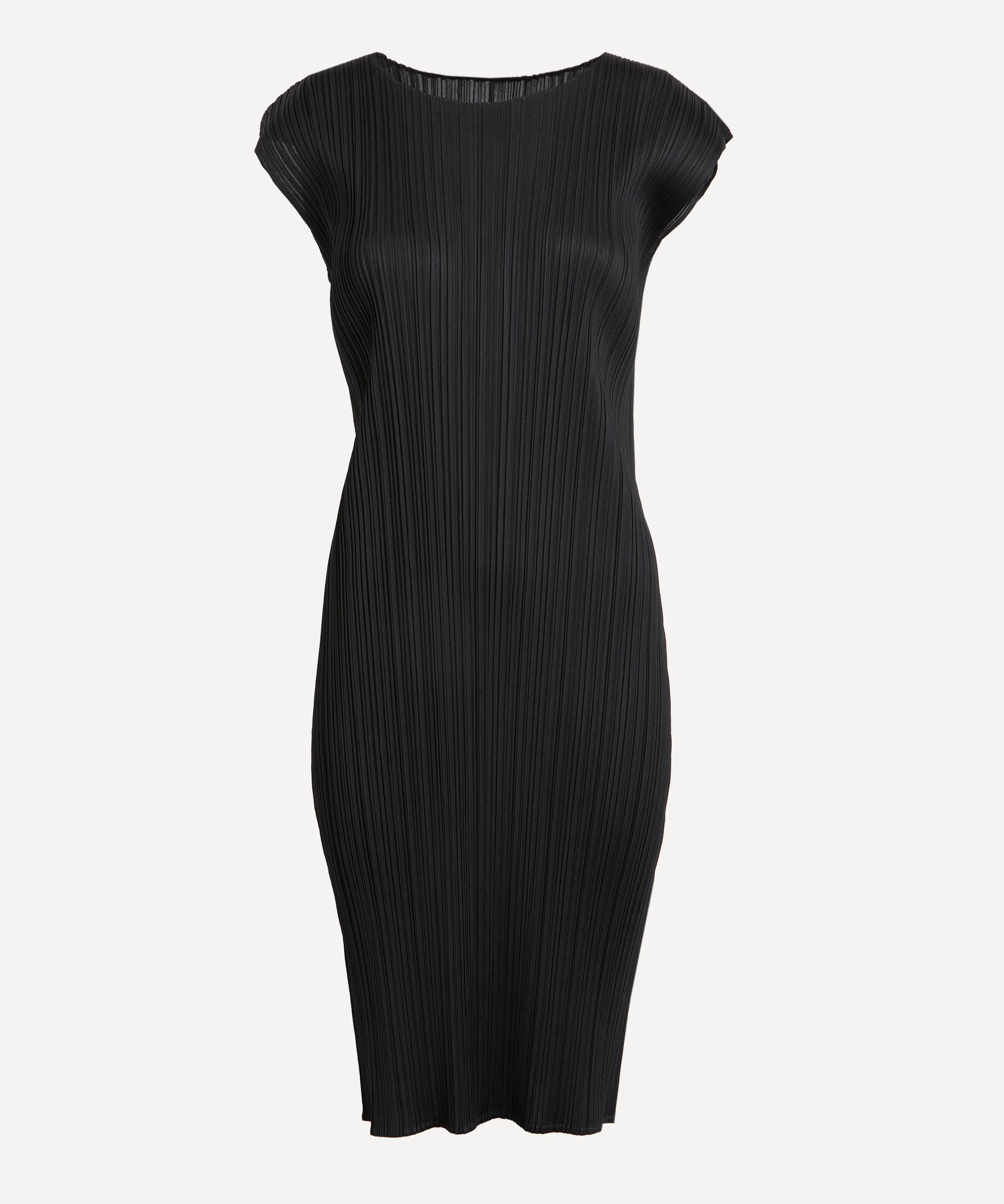 Pleats Please Issey Miyake - BASICS Pleated Mini-Dress image number 0