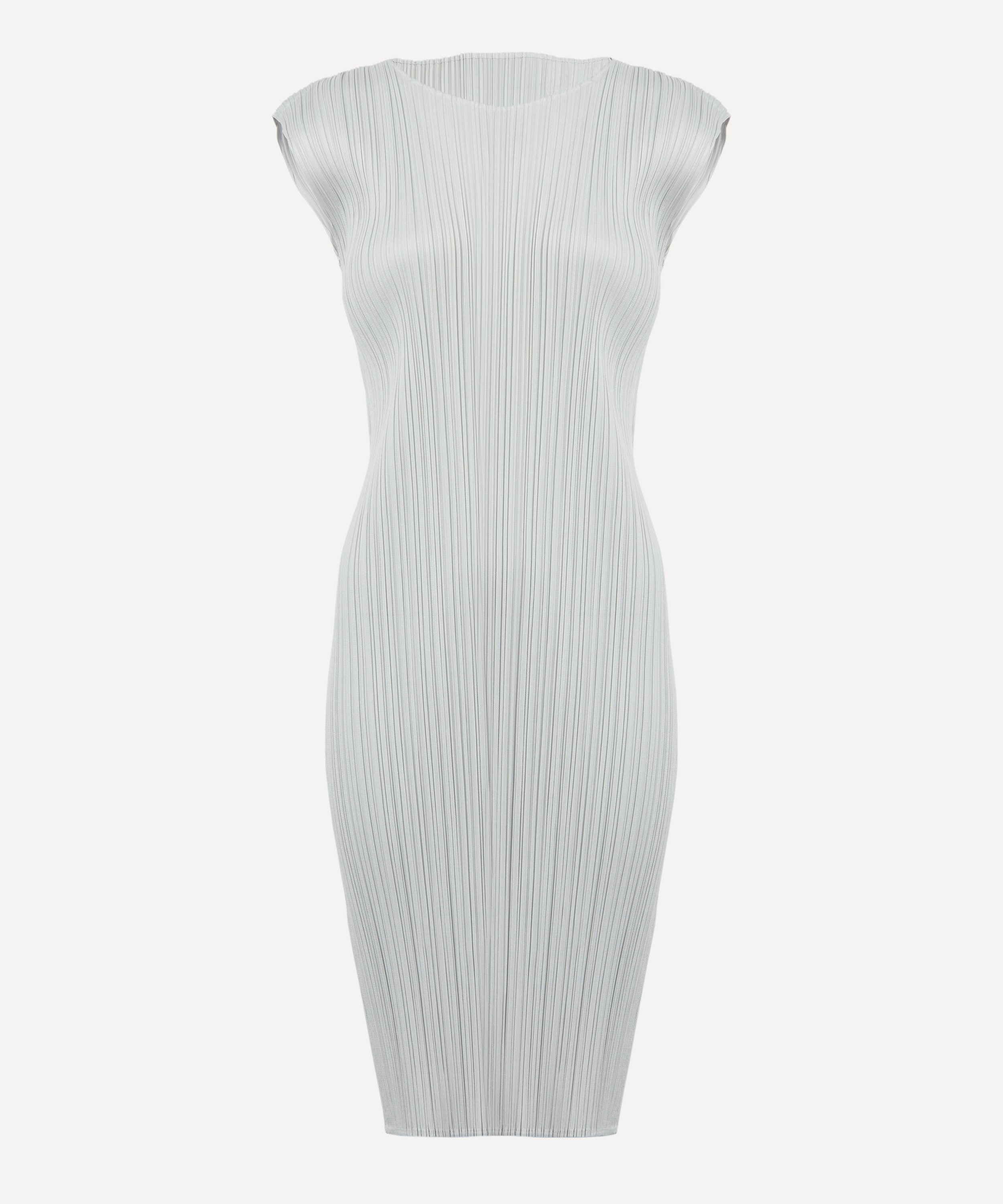 Pleats Please Issey Miyake - BASICS Pleated Sleeveless Column Midi Dress image number 0