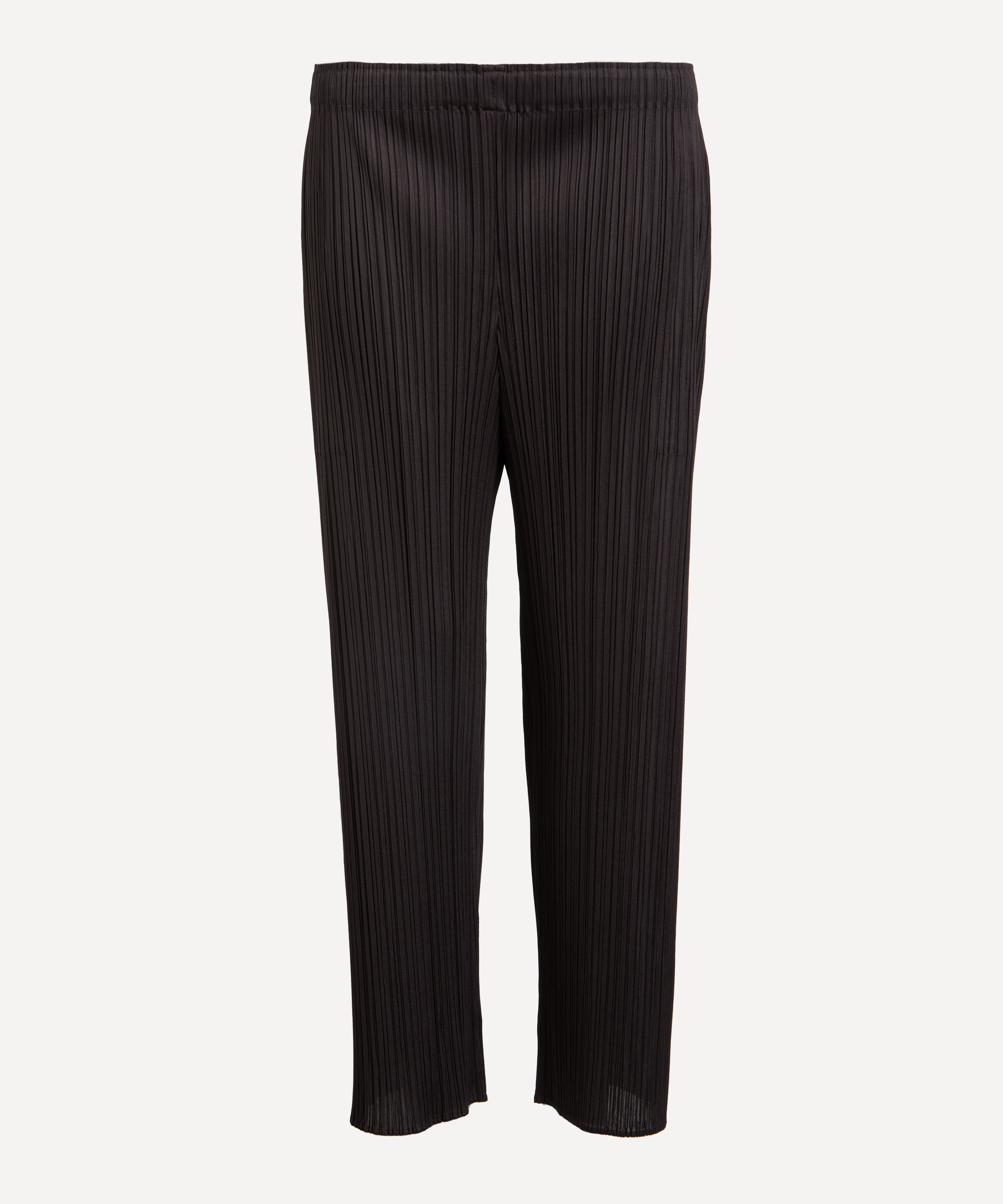 Pleats Please Issey Miyake - MONTHLY COLOURS: APRIL Pleated Straight-Leg Cropped Trousers image number 0