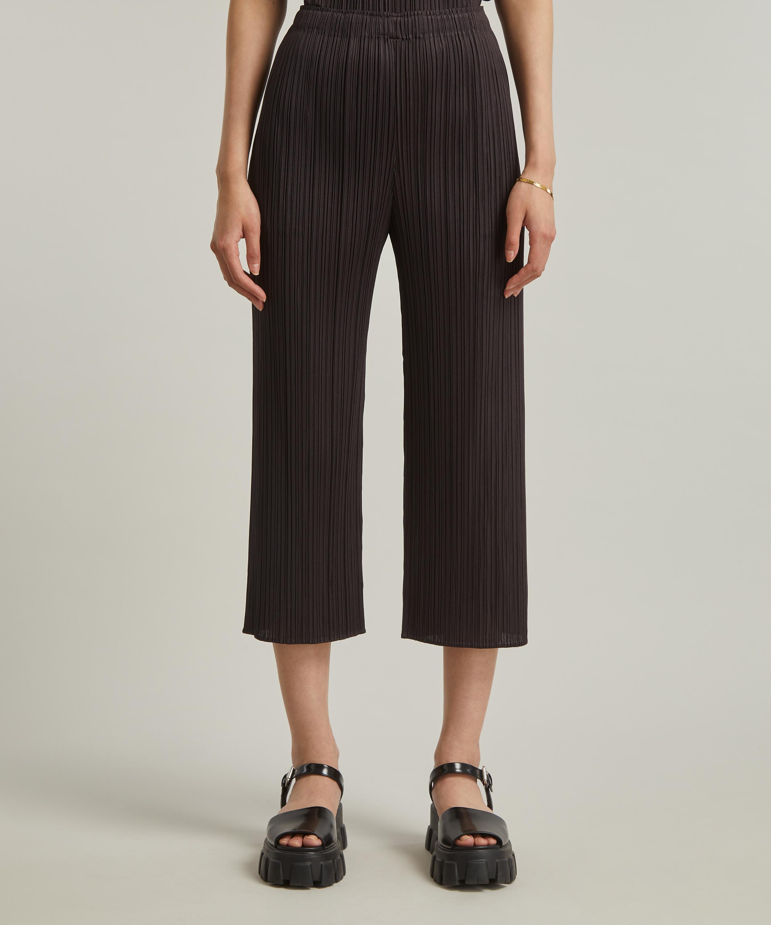 Pleats Please Issey Miyake MONTHLY COLOURS APRIL Pleated Straight Leg Cropped Trousers Liberty