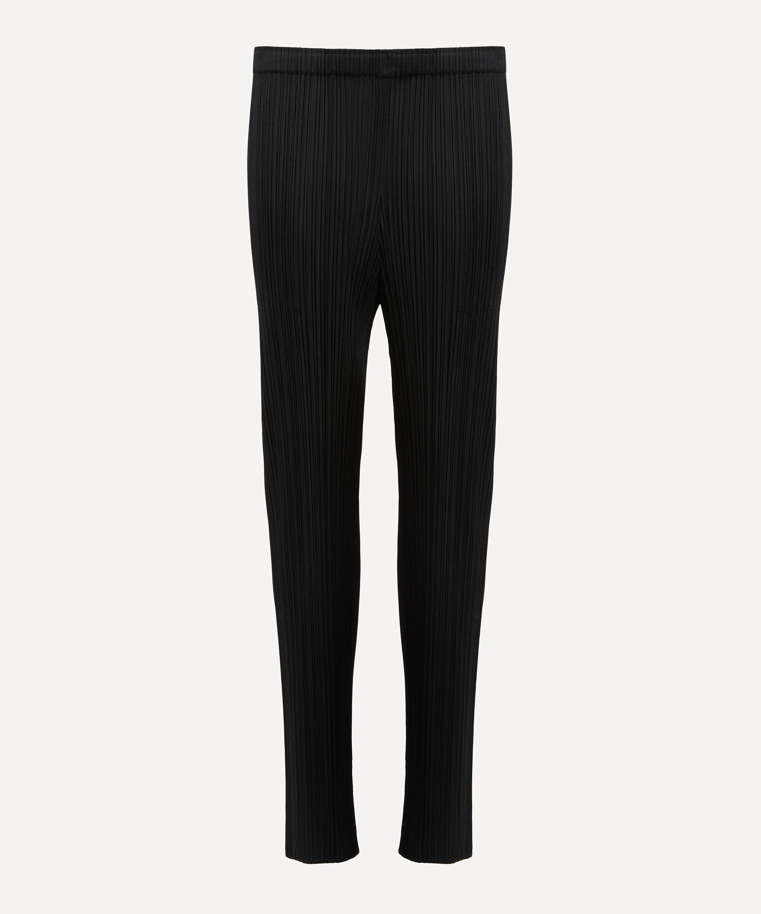 Pleats Please Issey Miyake - BASICS Pleated Cropped Trousers image number 0