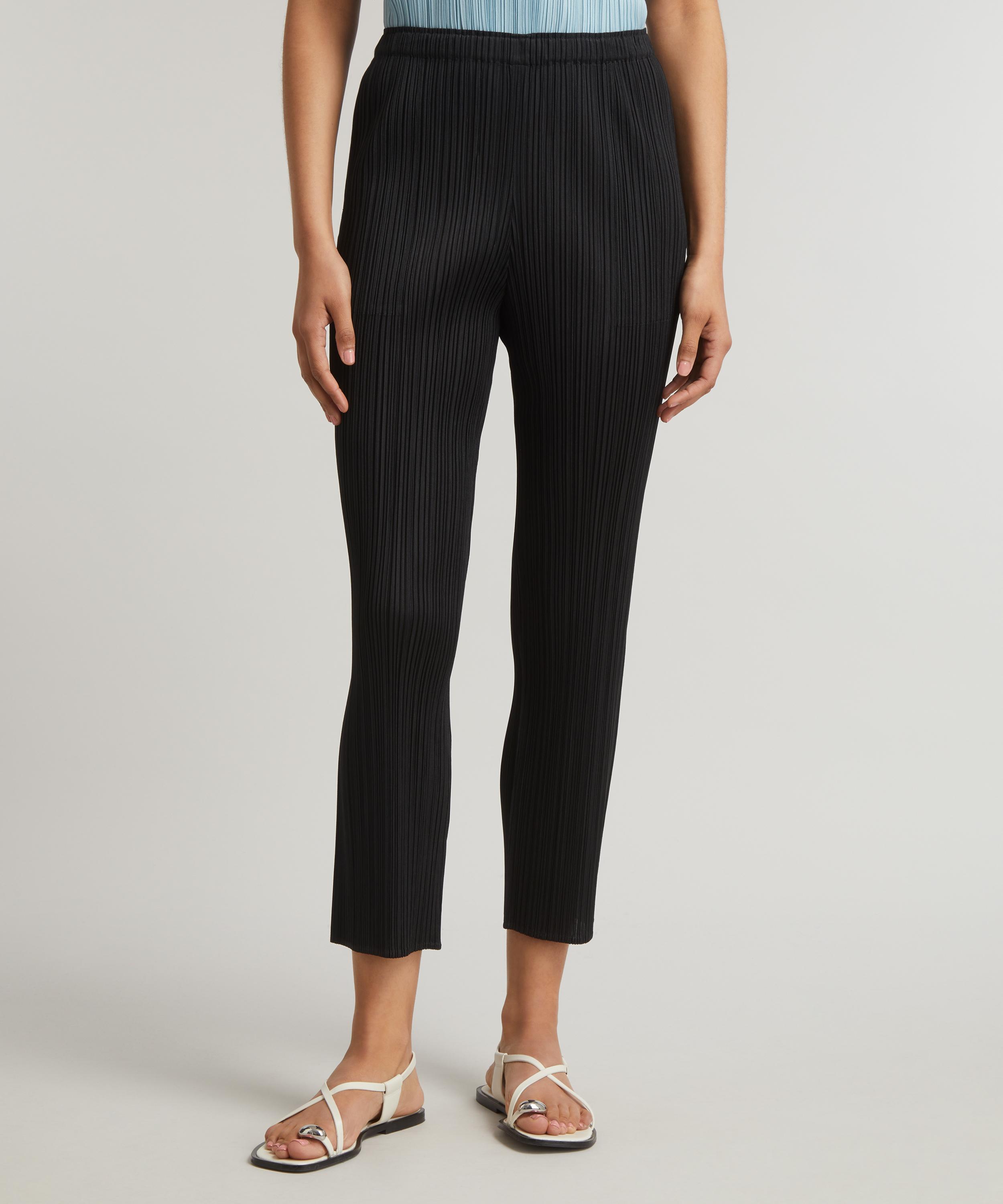 Pleats Please Issey Miyake - BASICS Pleated Straight Trousers image number 2