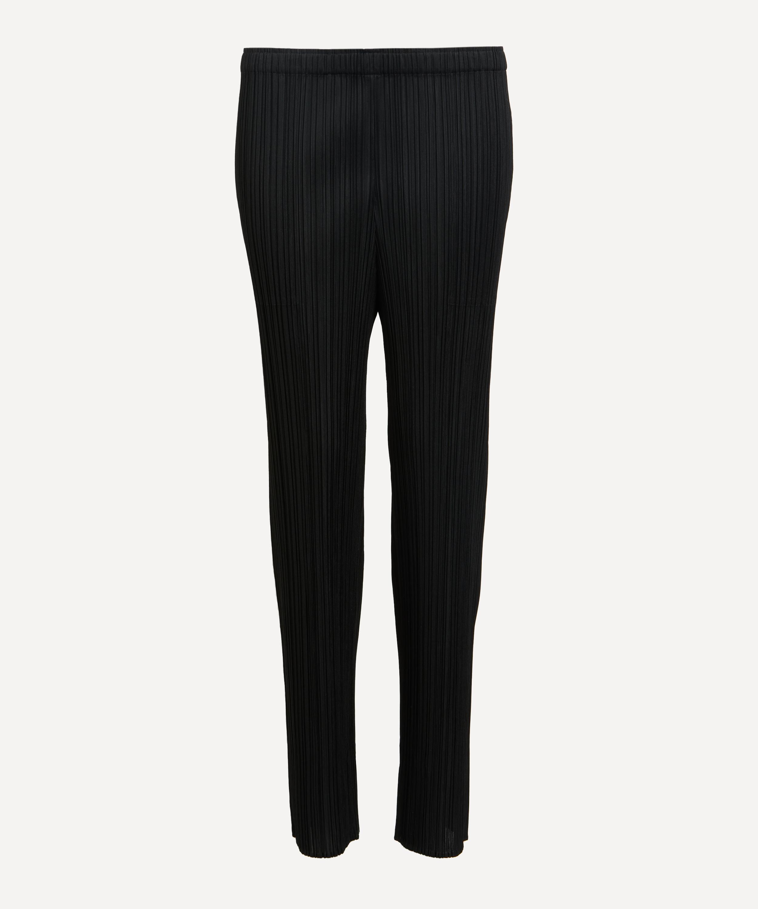 Pleats Please Issey Miyake - BASICS Pleated Cropped Trousers image number 0